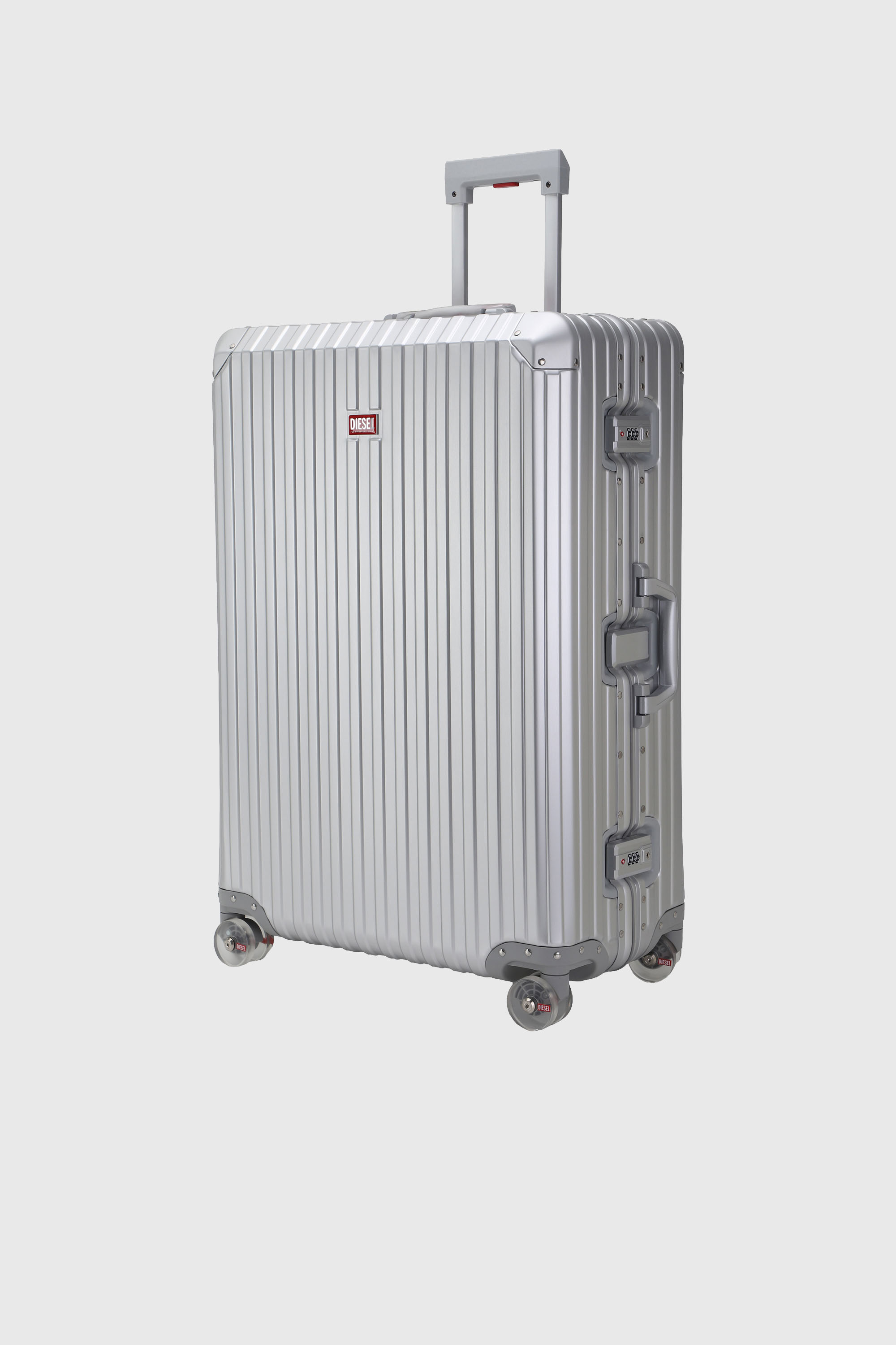 Diesel - DIESEL ALUMINUM TROLLEY- DSL002, Unisex's Aluminum suitcase size L in シルバー - 5