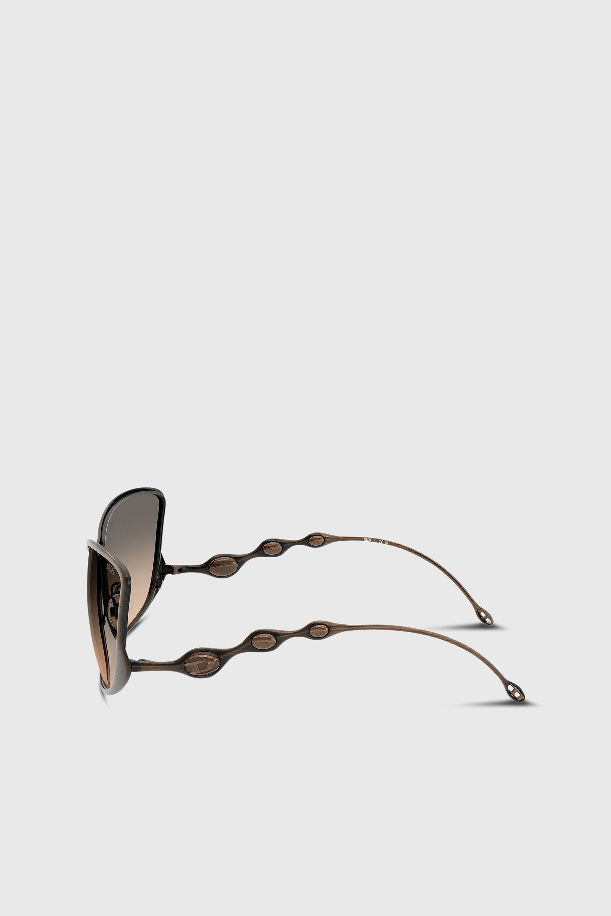 Diesel - 0DL1013, Unisex's Rectangle sunglasses in ブラウン - 2