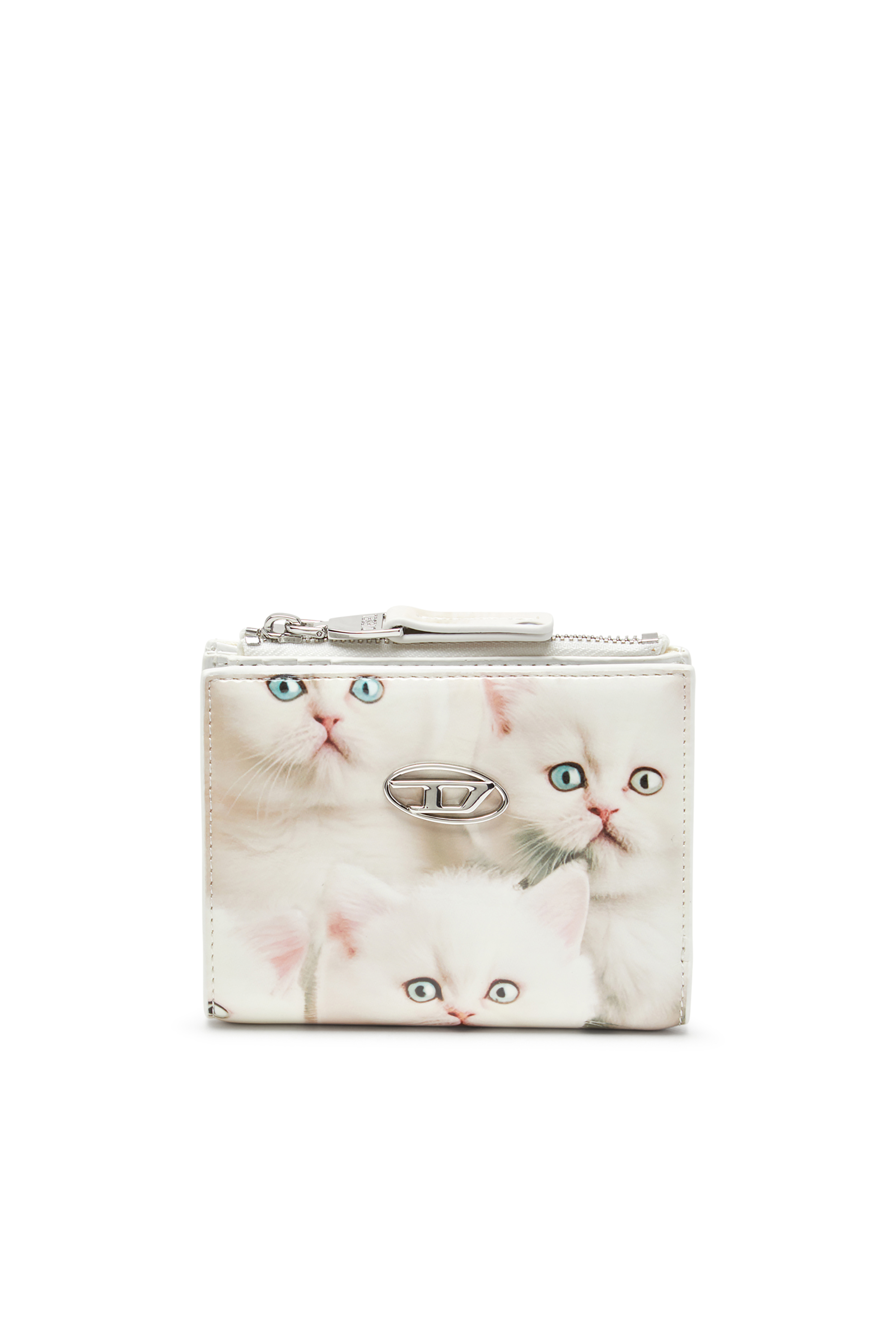 Diesel - PLAY BI-FOLD ZIP II, Female's 二つ折りウォレット in ホワイト - 1