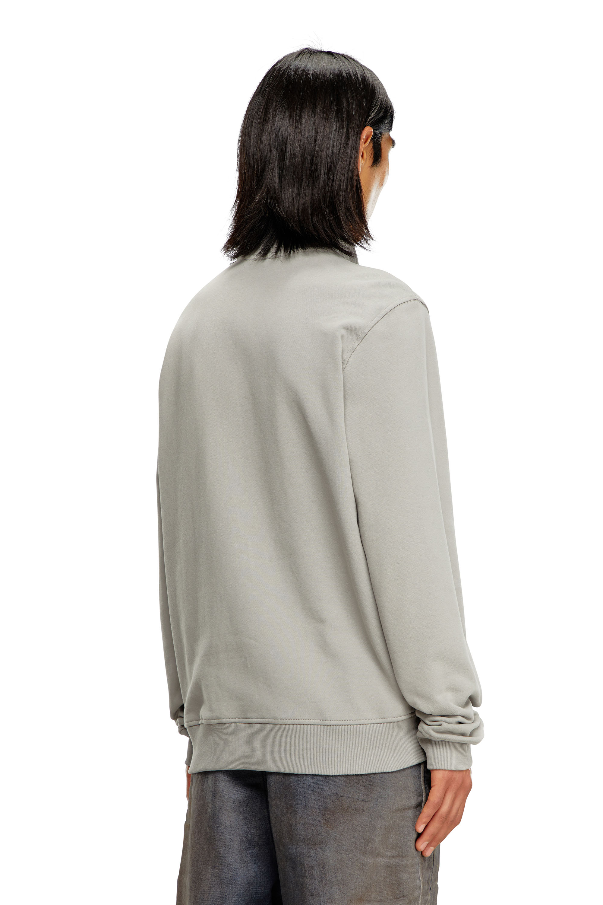 Diesel - S-GINNI-ZIP-OD, Male's スウェットジップアップ in ライトグレー - 4