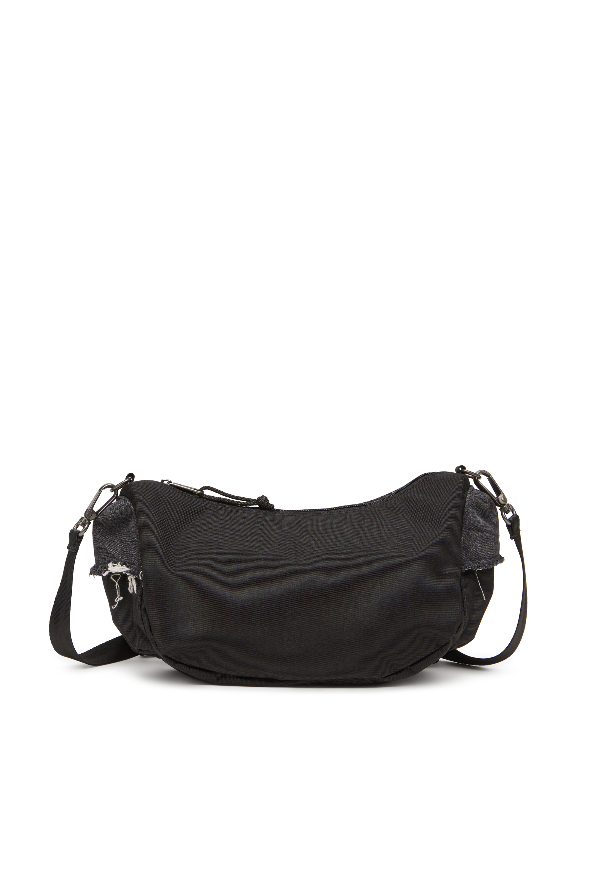 Diesel - DIESEL SHOULDER BAG, Unisex's Shoulder bag in destroyed denim and CORDURA® in ブラック - 3