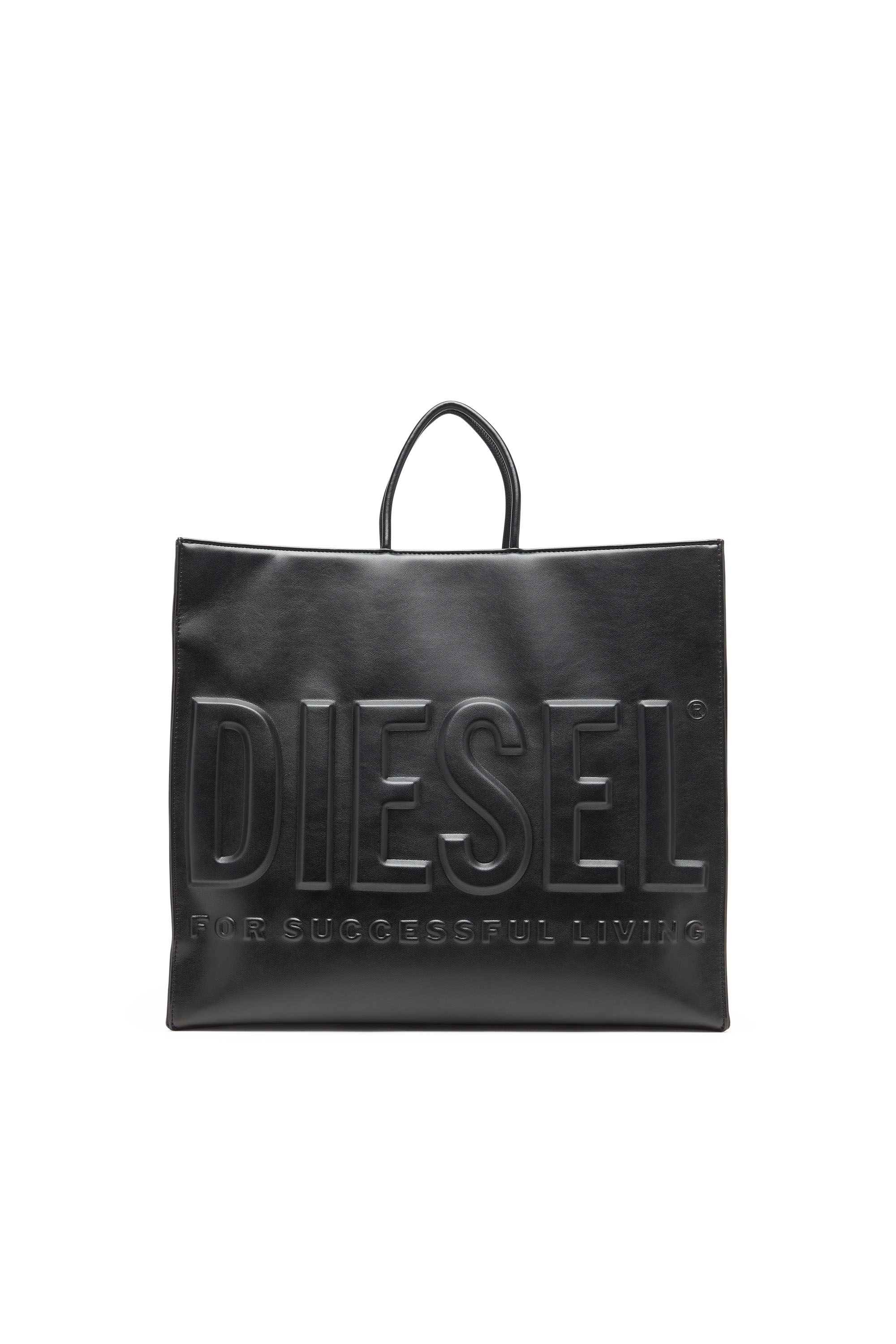 Diesel - DSL 3D SHOPPER EW X, Unisex's Dsl 3D-Shopping bag in soft PU with an embossed logo in ブラック - 1