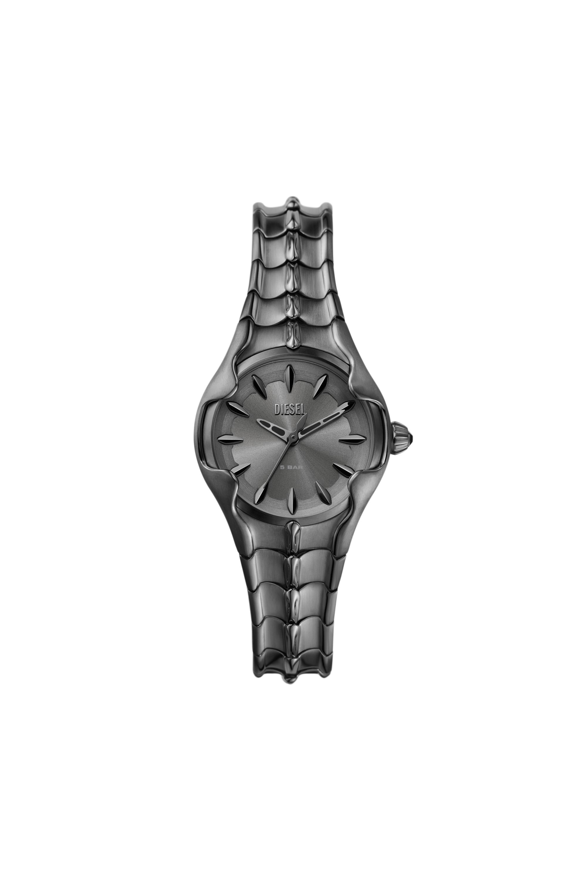 Diesel - DZ5603, Female's Vert three-hand gunmetal stainless steel watch in ダークグレー - 1