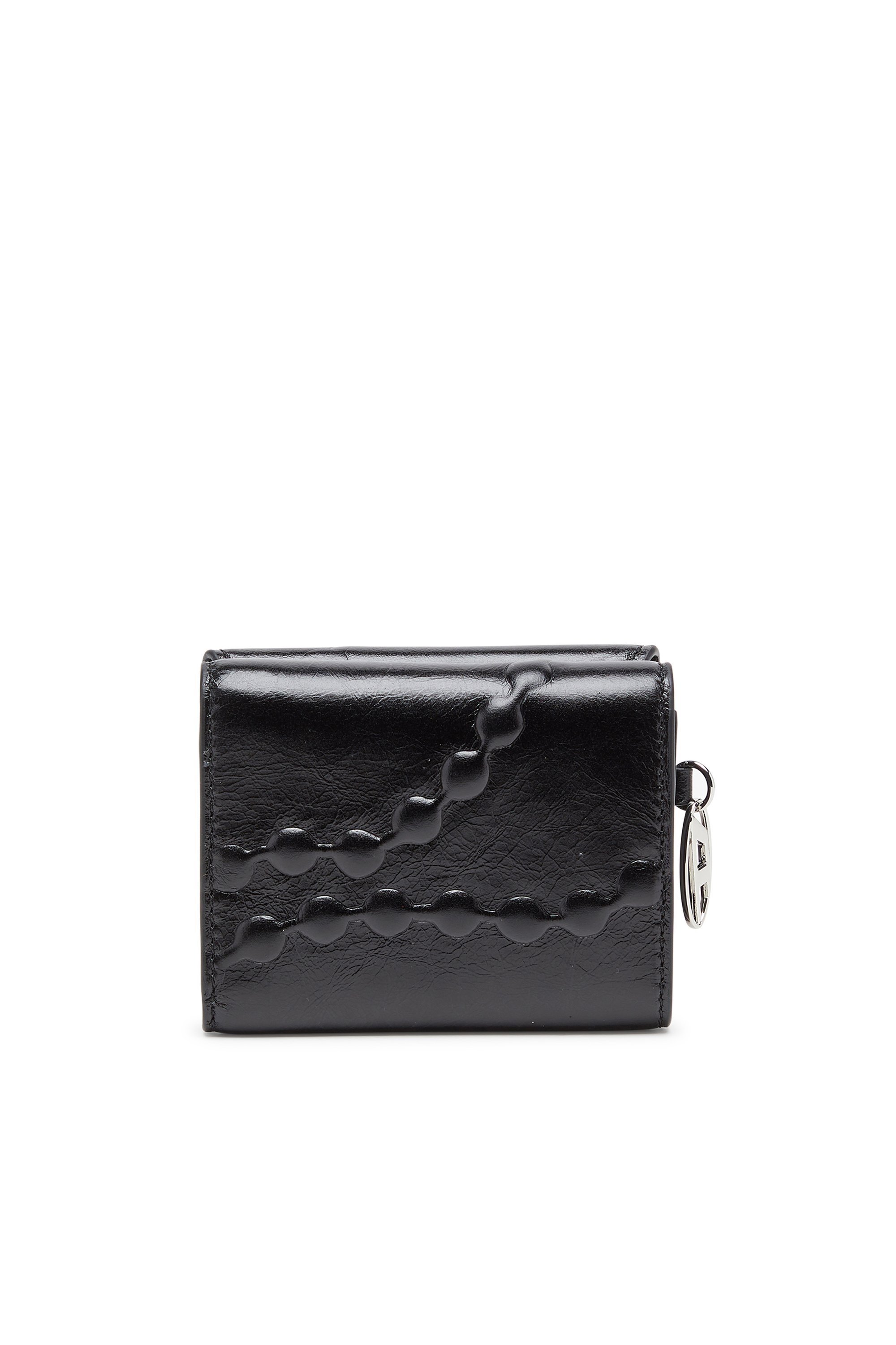 Diesel - OVAL-D TRI FOLD ZIP COIN XS II, Female's 三つ折りウォレット in ブラック - 2
