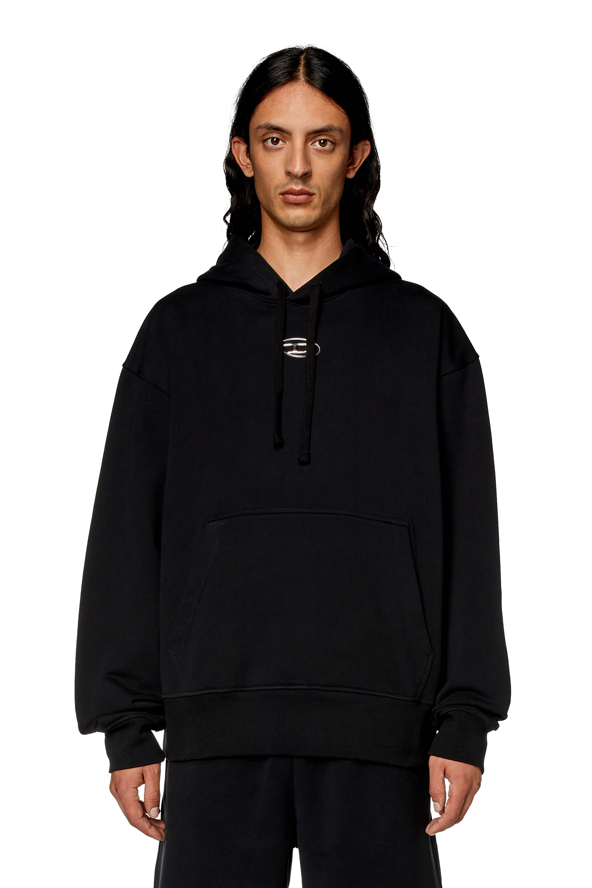 Diesel - S-MACS-HOOD-OD, Male's スウェットパーカーオーバルＤ in ブラック - 5