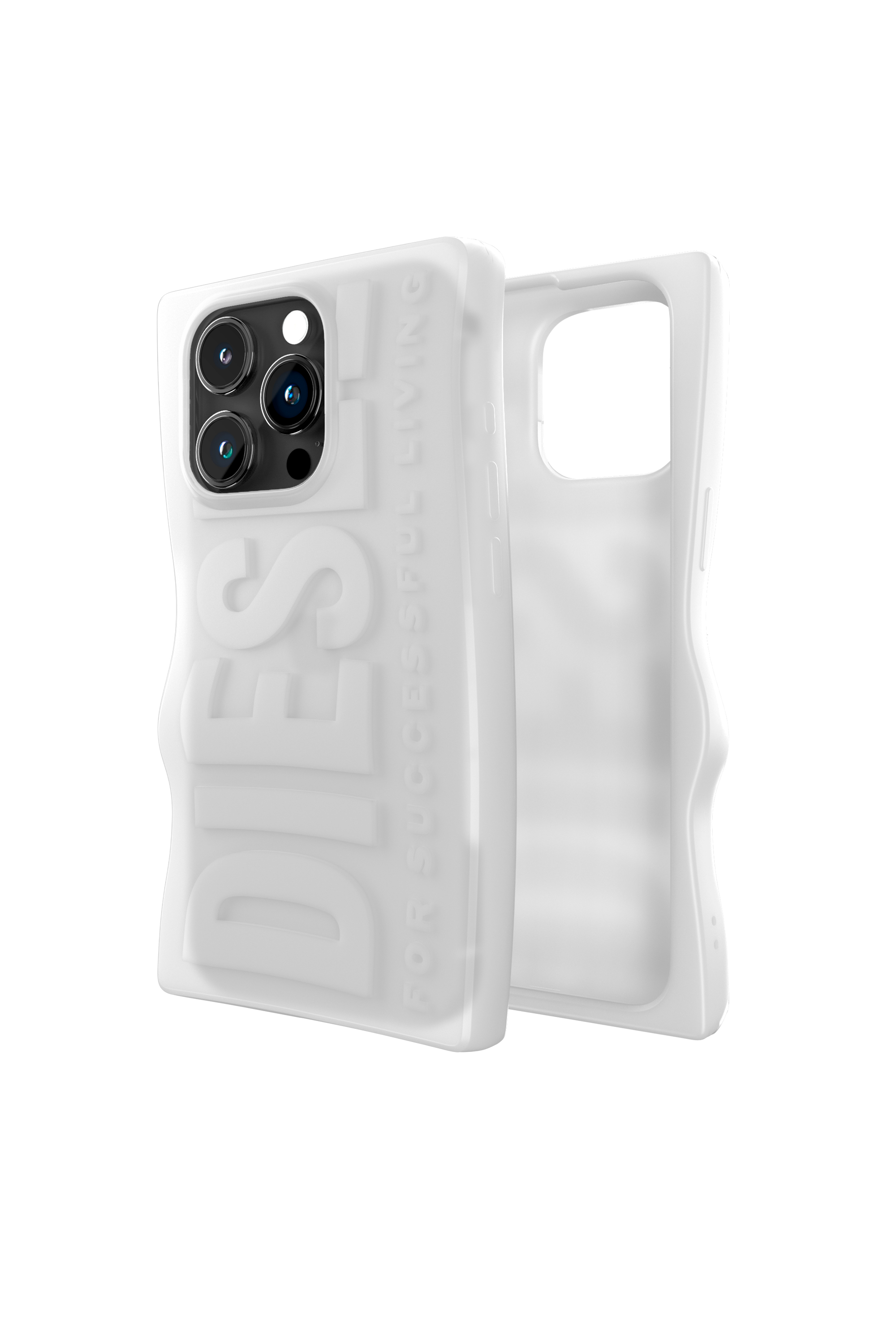 Diesel - 54124 MOULDED CASE, Unisex's iPhone 15 Pro シリコンケース in ホワイト - 1