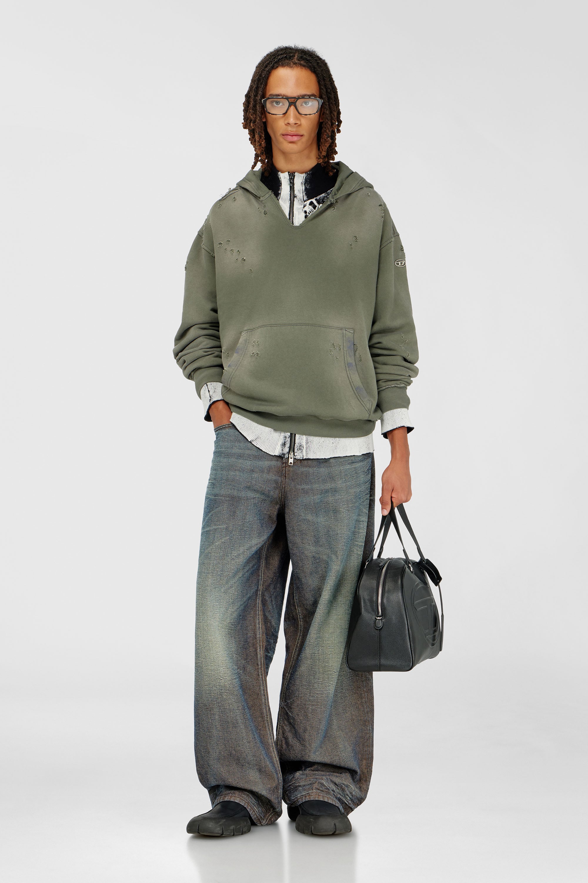 Diesel - 1DR DOME DUFFLE, Unisex's ダッフルバッグ in ブラック - 1