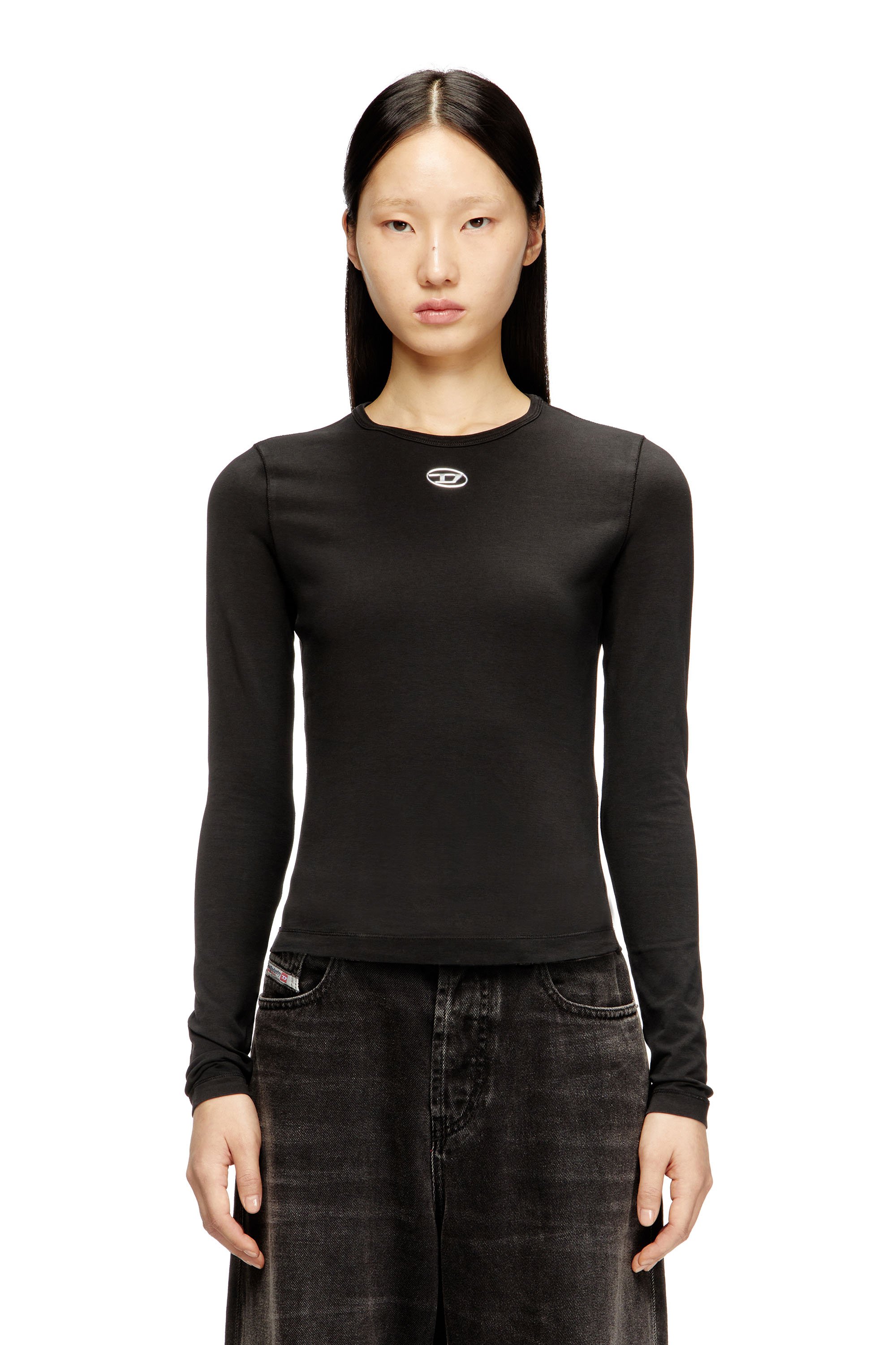 Diesel - T-UNCUTIESLONG-LS-OD, Female's 長袖トップ in ブラック - 1
