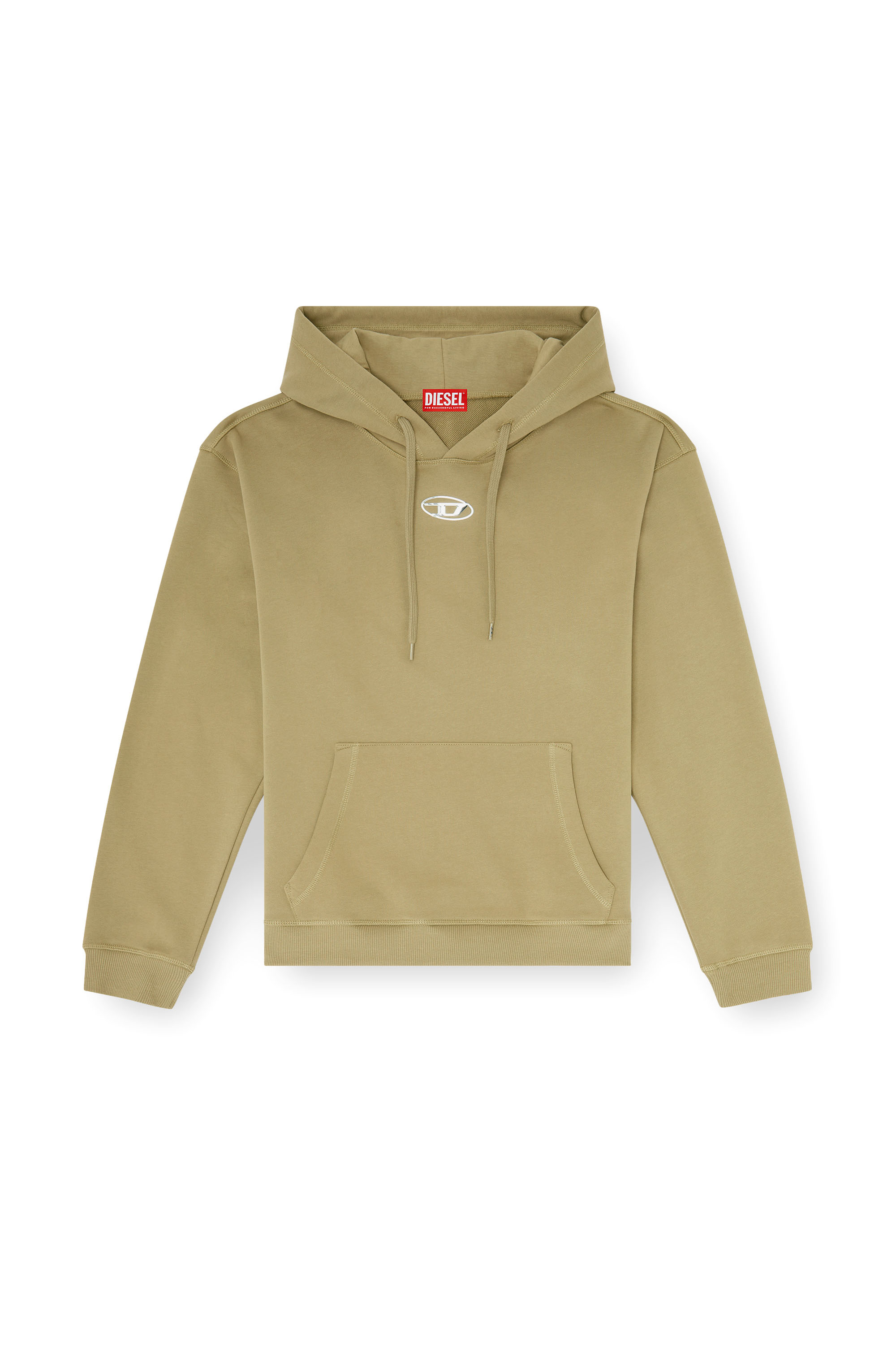 Diesel - S-NORM-HOOD-IOD, Male's プルオーバーパーカー in オリーブグリーン - 2