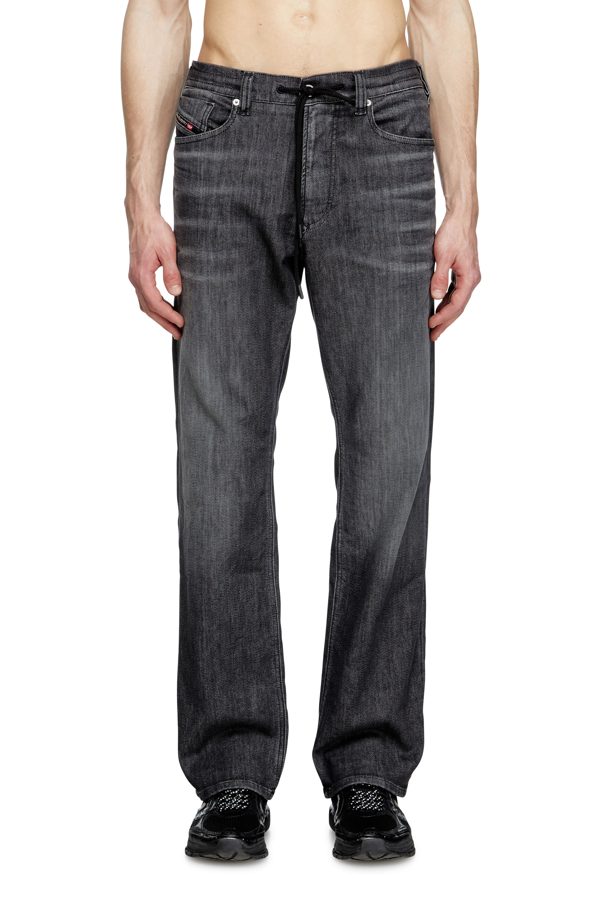 Diesel - Male's Relaxed 2080 D-Reel Joggjeans® 09M66, ブラック/ダークグレー - 3