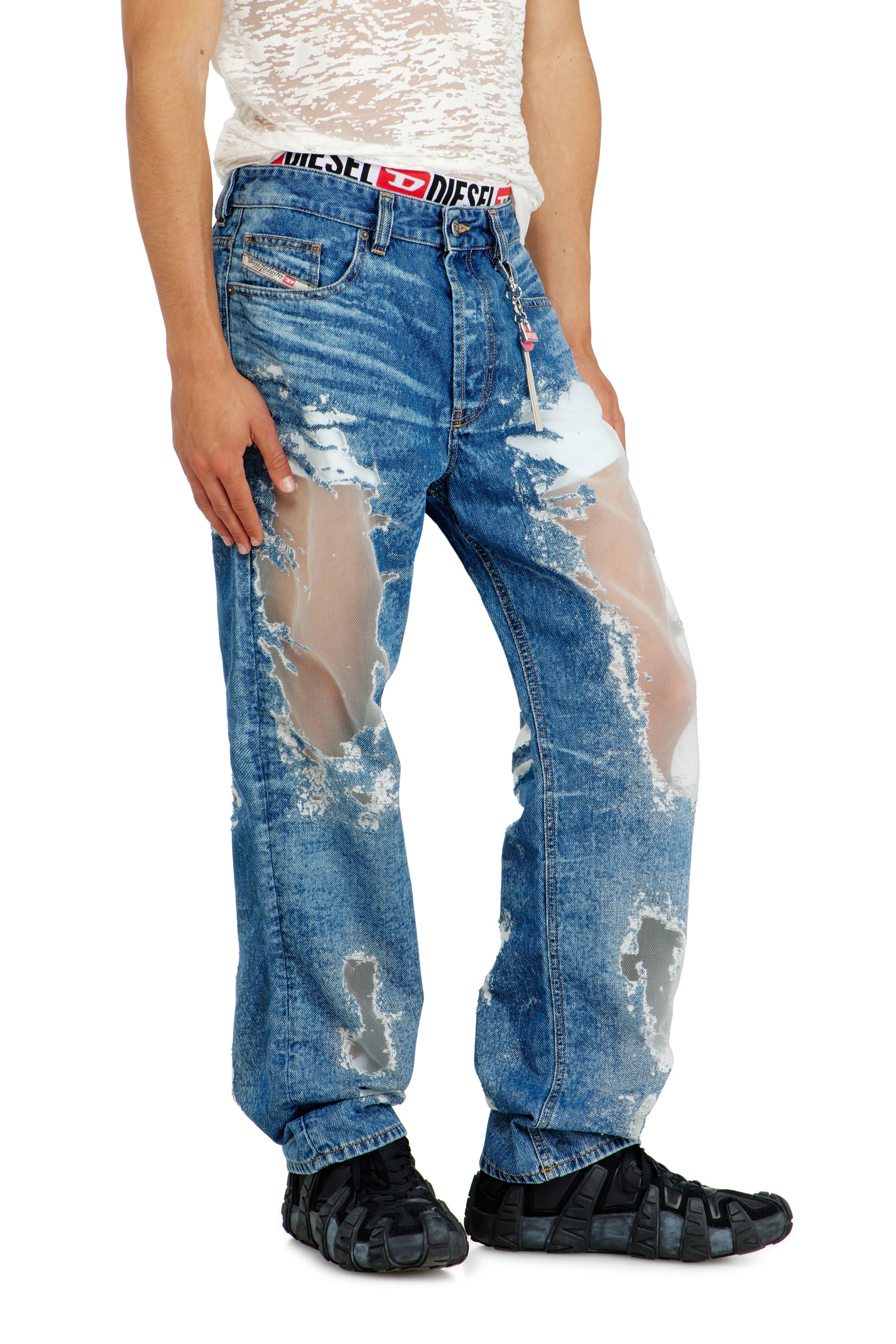 Diesel - Male's Regular Jeans 2024 D-Macs 068ZH, ミディアムブルー - 4