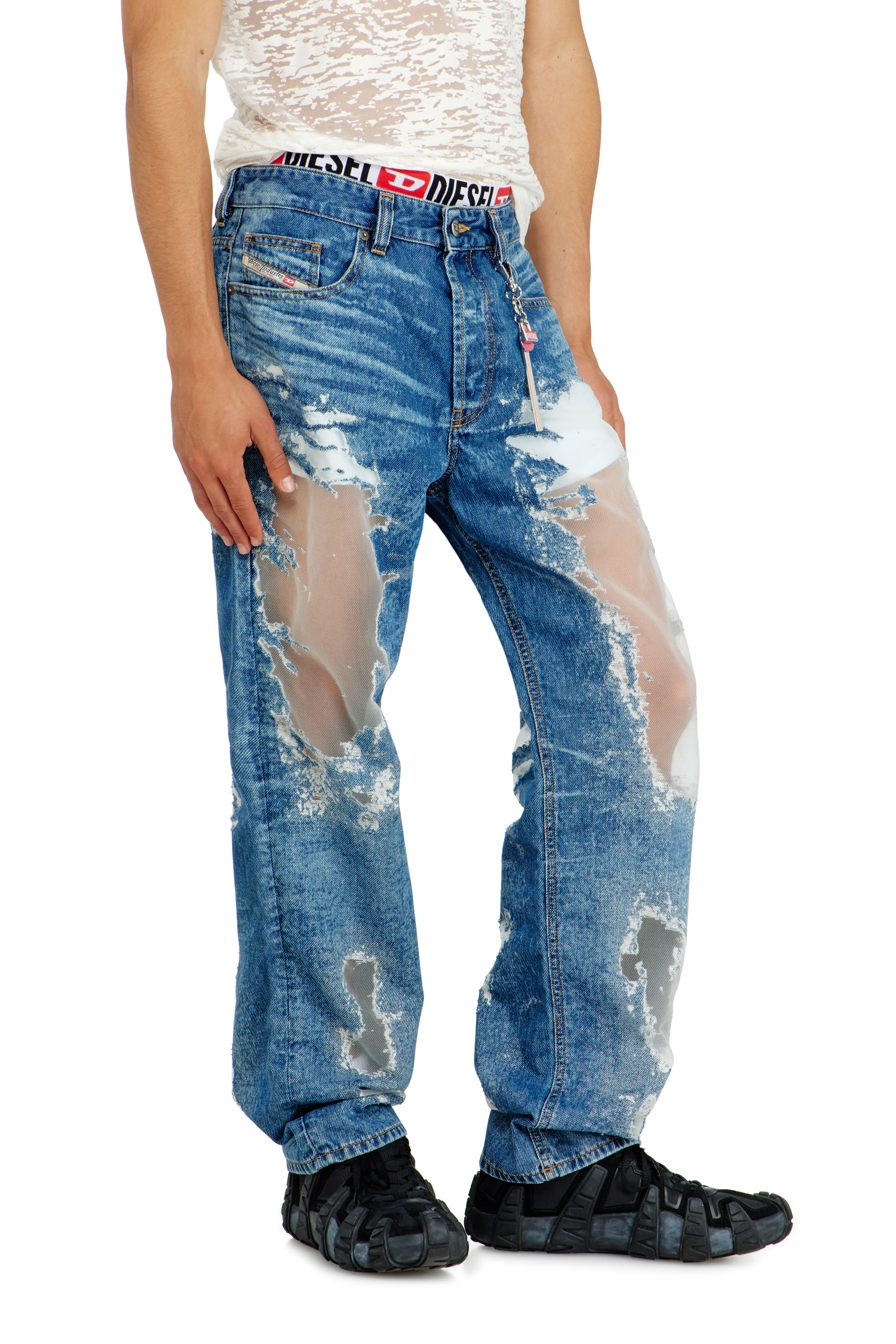 Diesel - Male's Regular Jeans 2024 D-Macs 068ZH, ミディアムブルー - 5