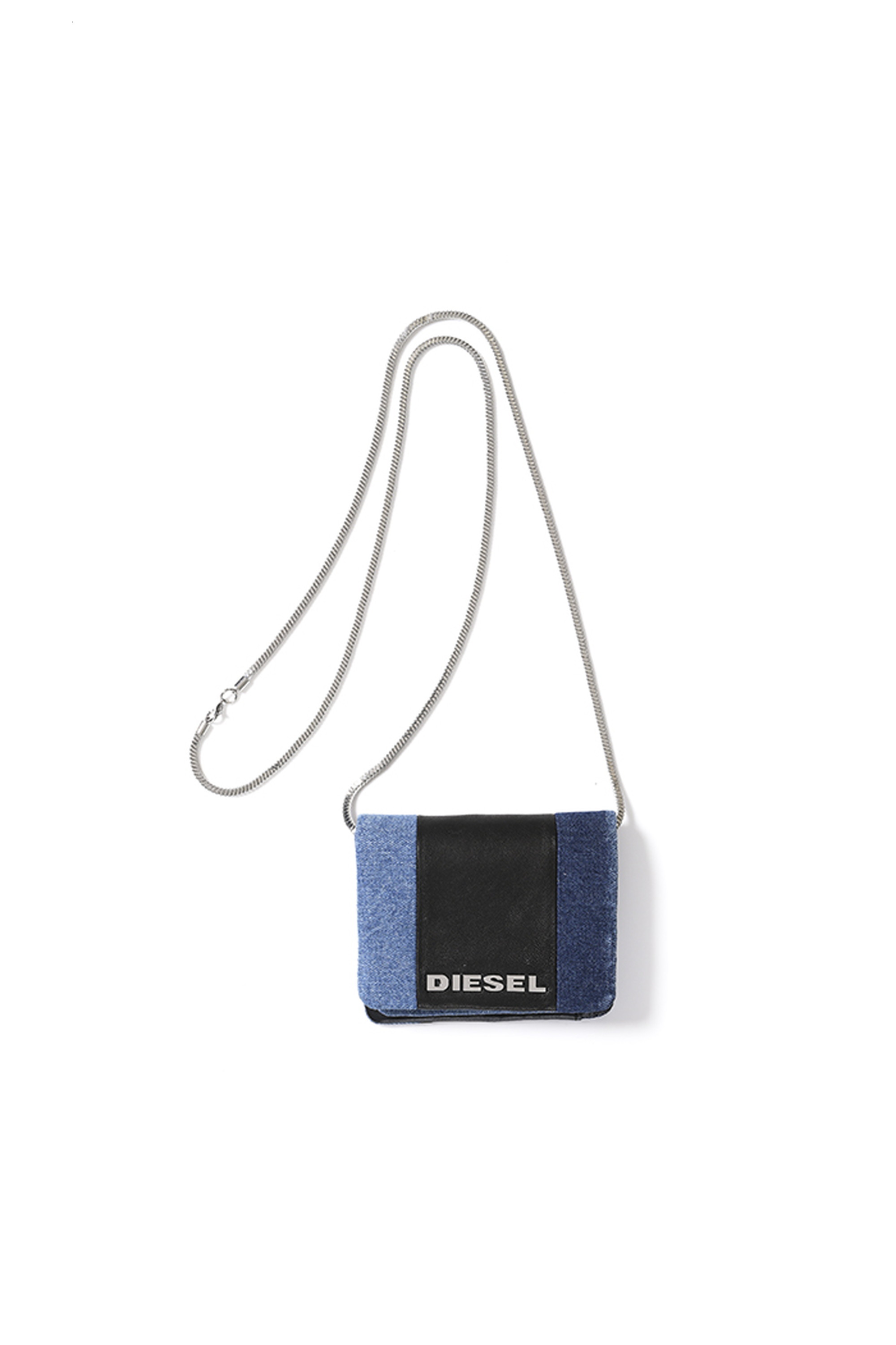 Diesel - DENIM SPLIT WALLET, Unisex's DENIM SPLIT WALLET in ブルー/ブラック - 1