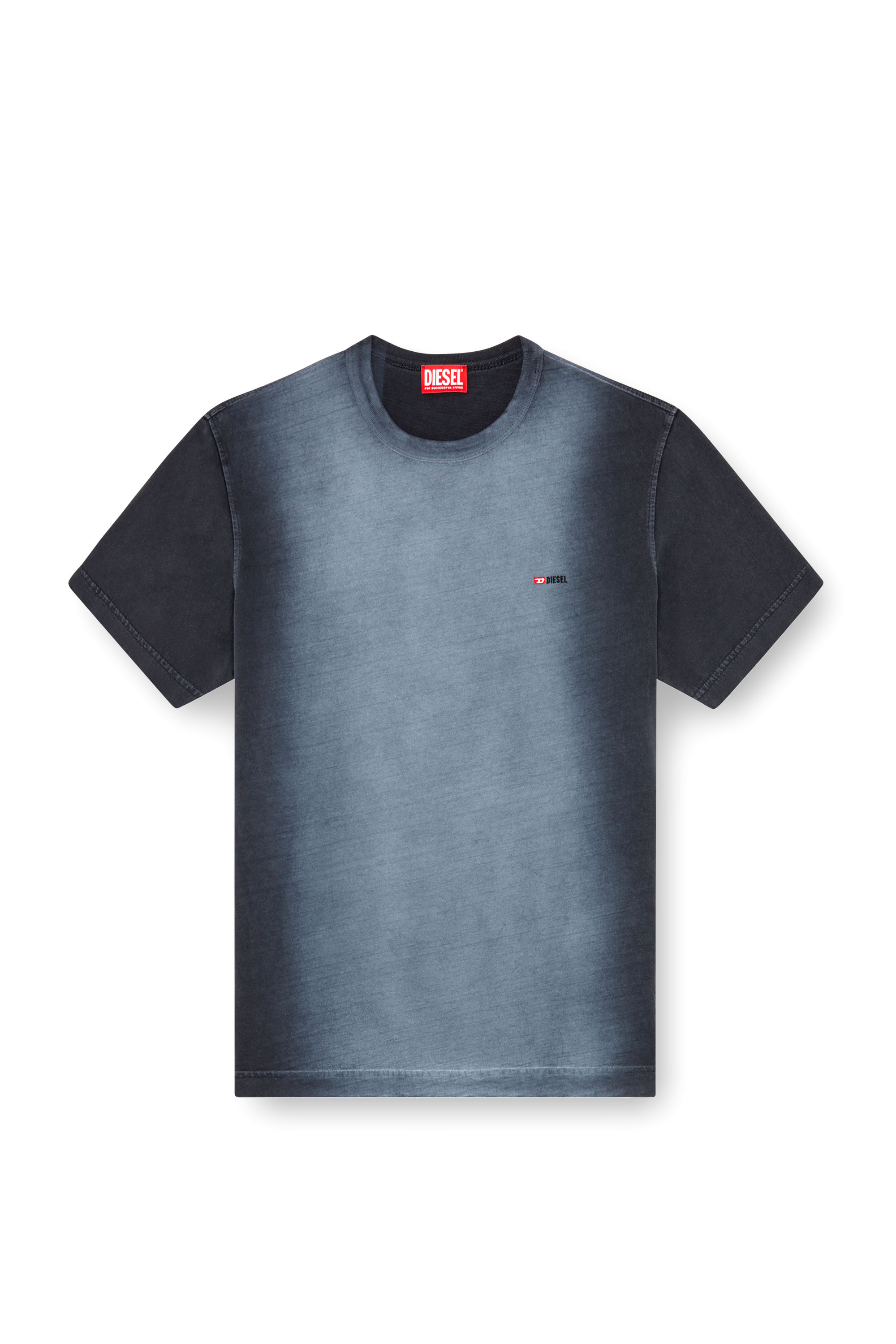 Diesel - T-ADJUST-Q2, Male's T-shirt in sprayed cotton jersey in ブラック - 3