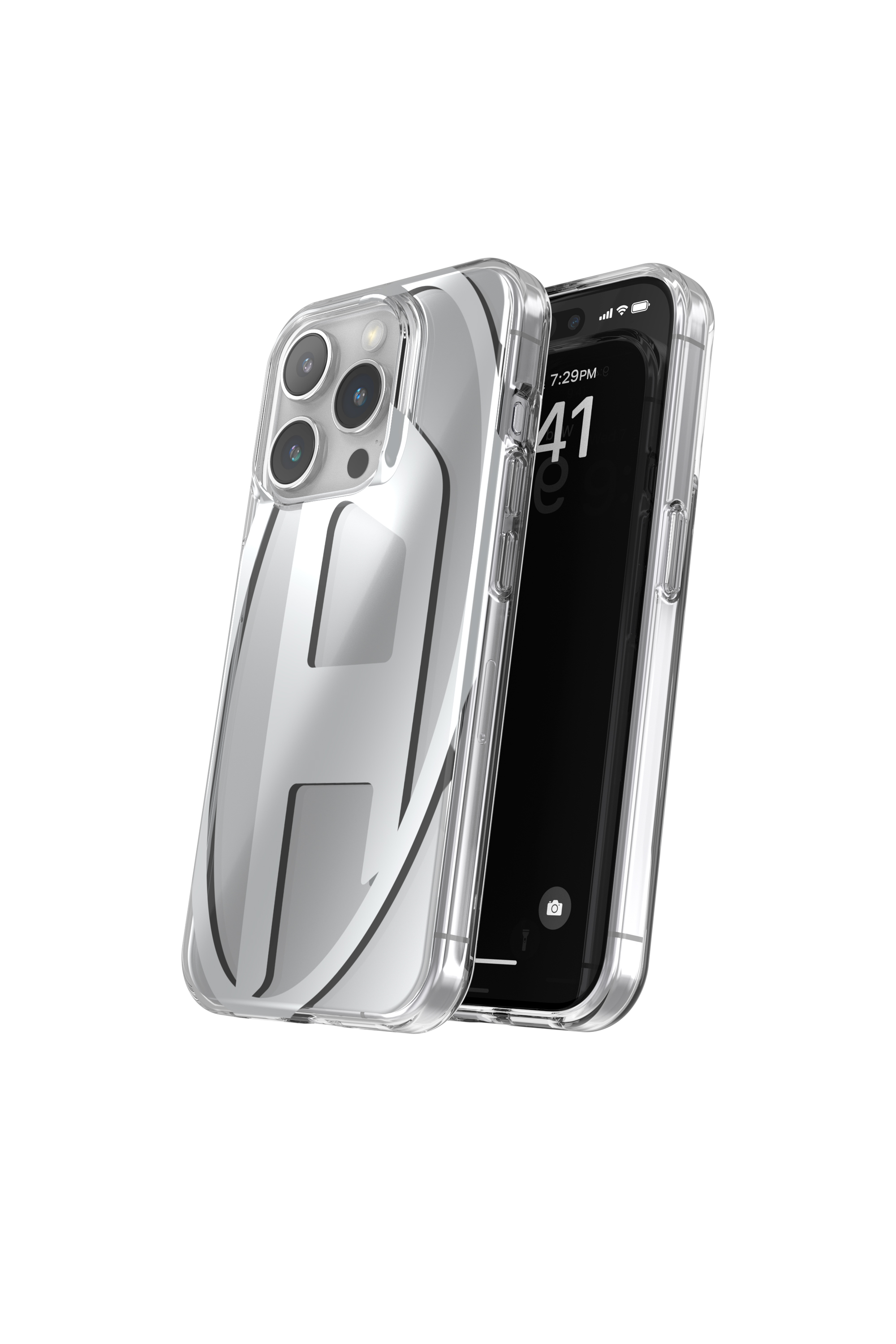 Diesel - 54096 MOULDED CASE, Unisex's iPhone 15 Pro クリアケース in シルバー - 3