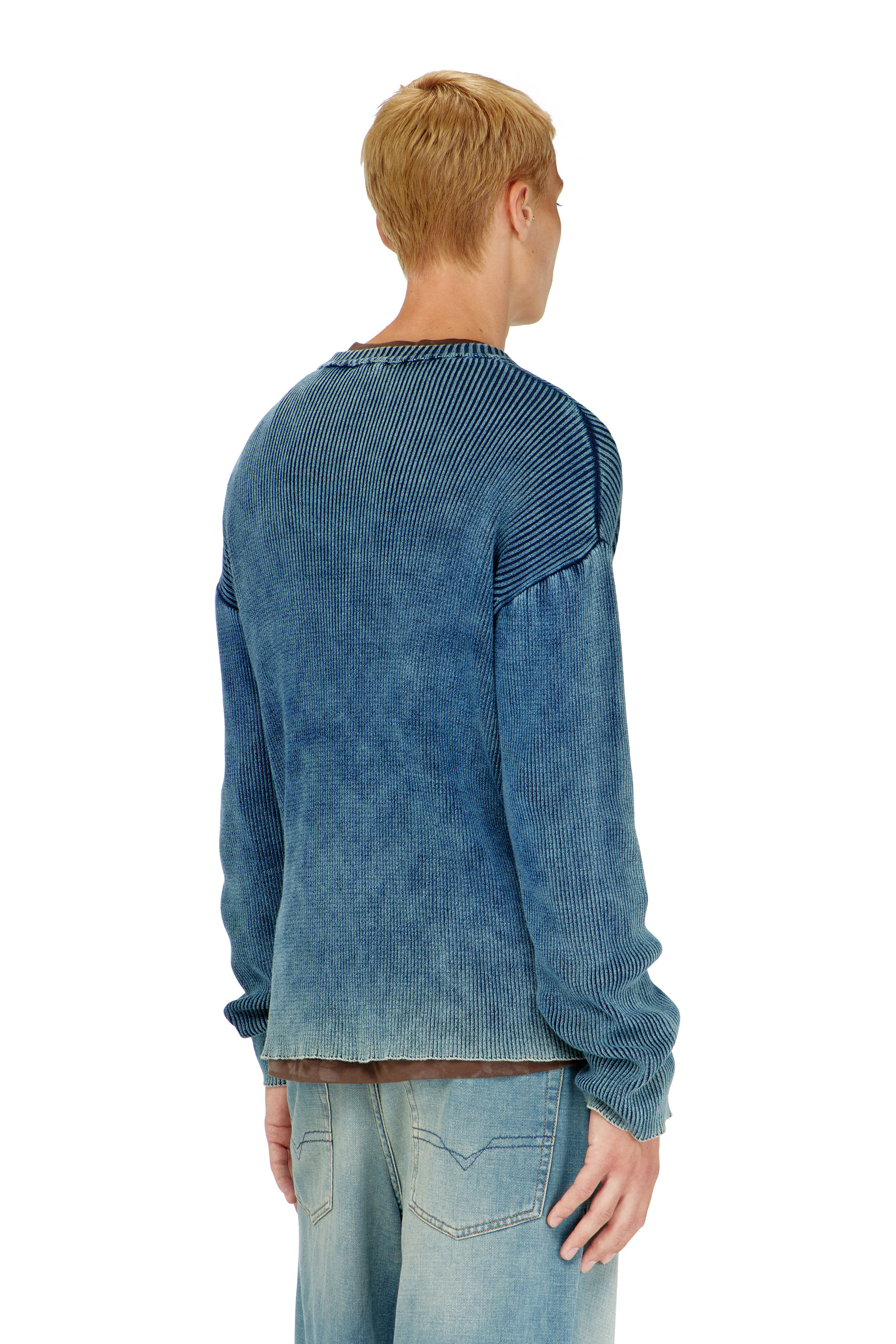 Diesel - K-DARREN-D, Male's プルオーバーニット in ブルー - 4
