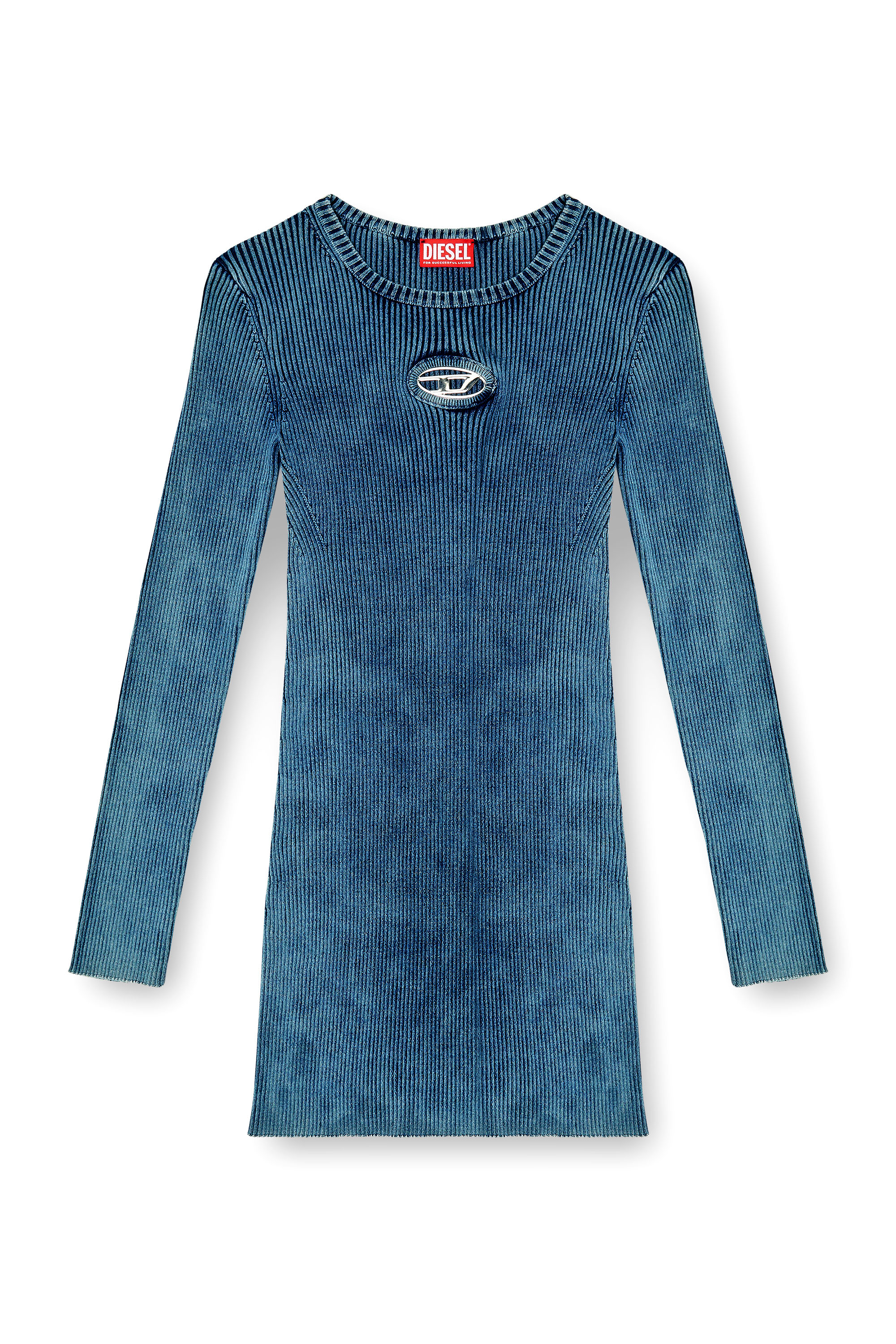 Diesel - M-ANCHORAGE-LS, Female's ニットドレス in ブルー - 3