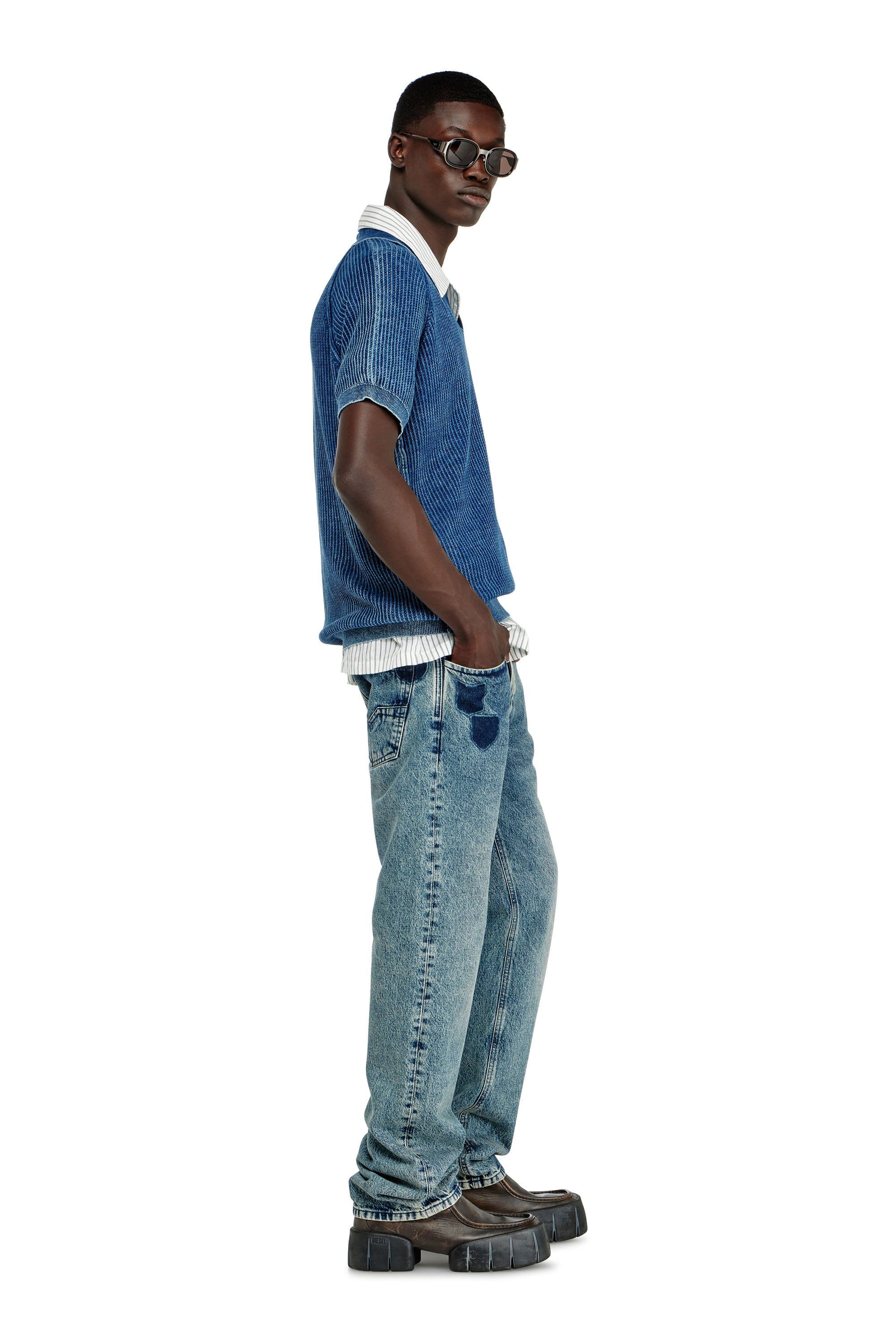 Diesel - Male's Regular Jeans 1985 Larkee 0IFBV, ミディアムブルー - 2