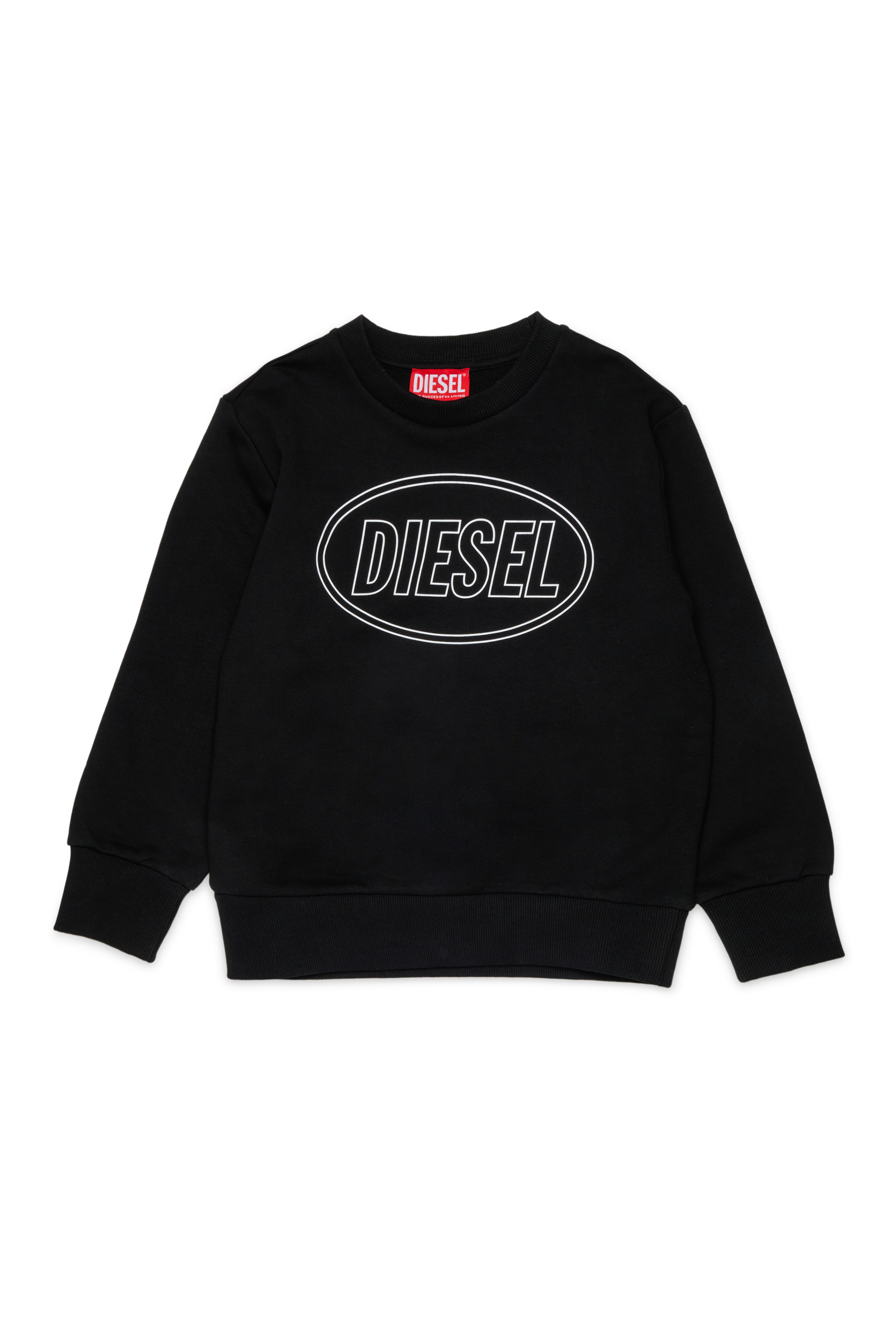 Diesel - SCIRCLE OVER, Male's Sweatshirt with logo print in ブラック - 1