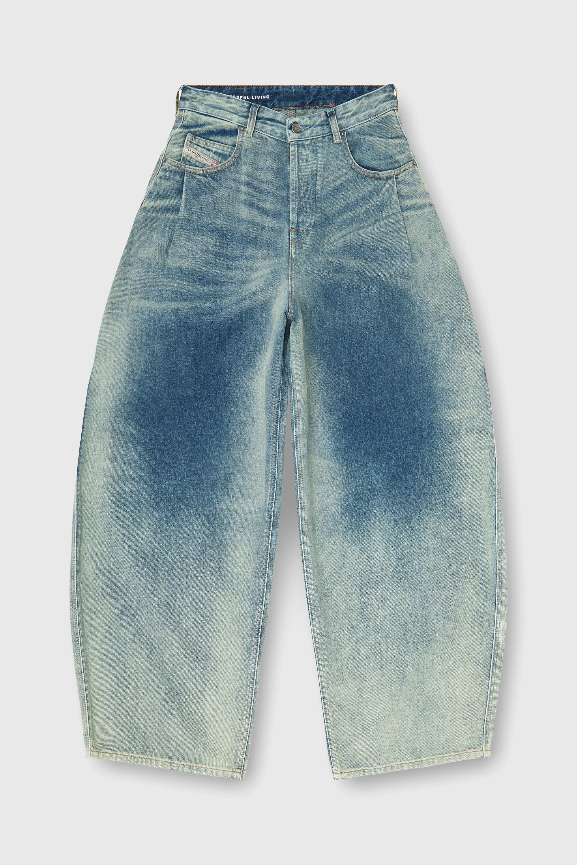 Diesel - Female's Relaxed Jeans 1987 D-Khelz 007EF, ミディアムブルー - 2
