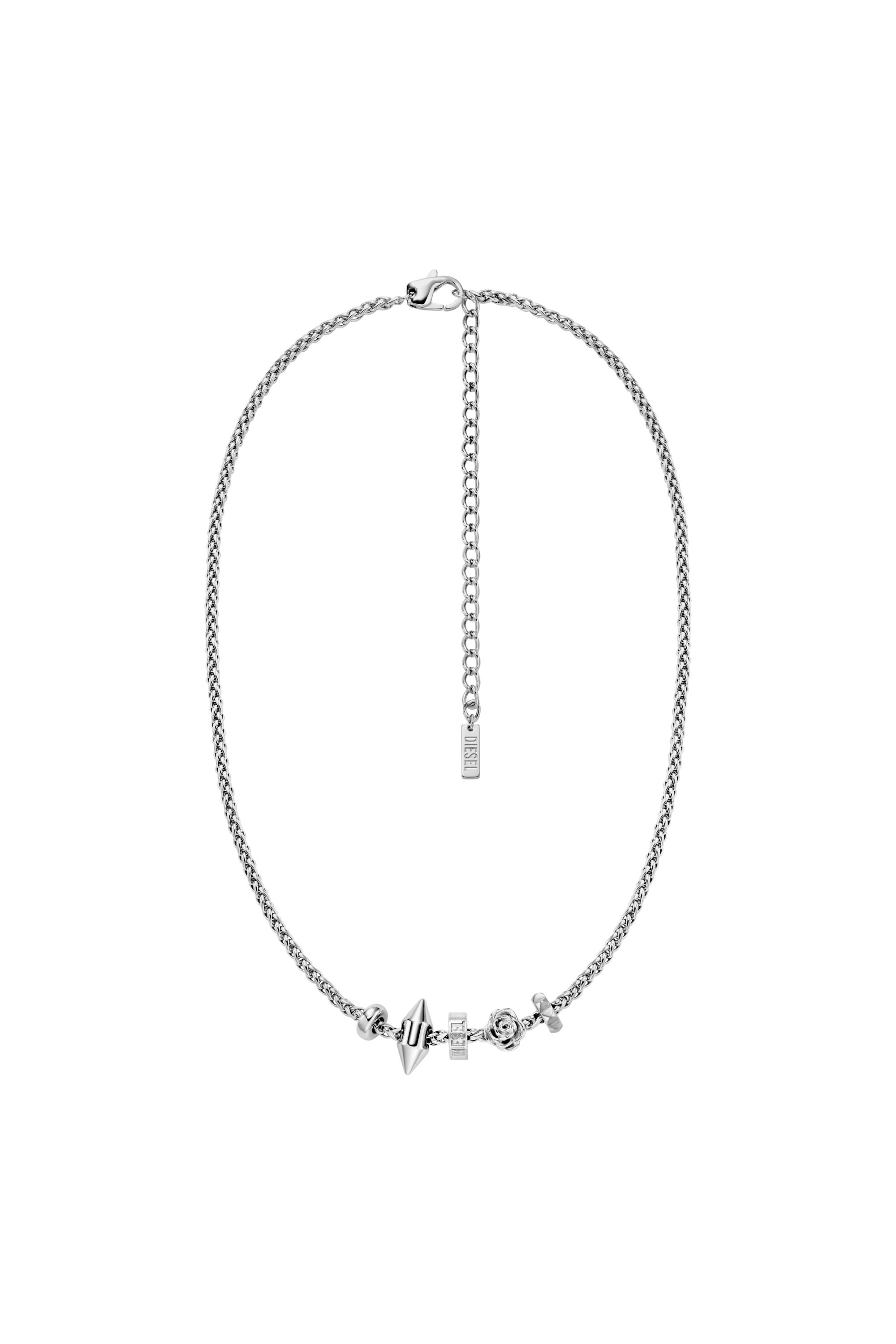 Diesel - DX1623040 JEWELLERY, Unisex's Stainless steel charm necklace in シルバー - 1