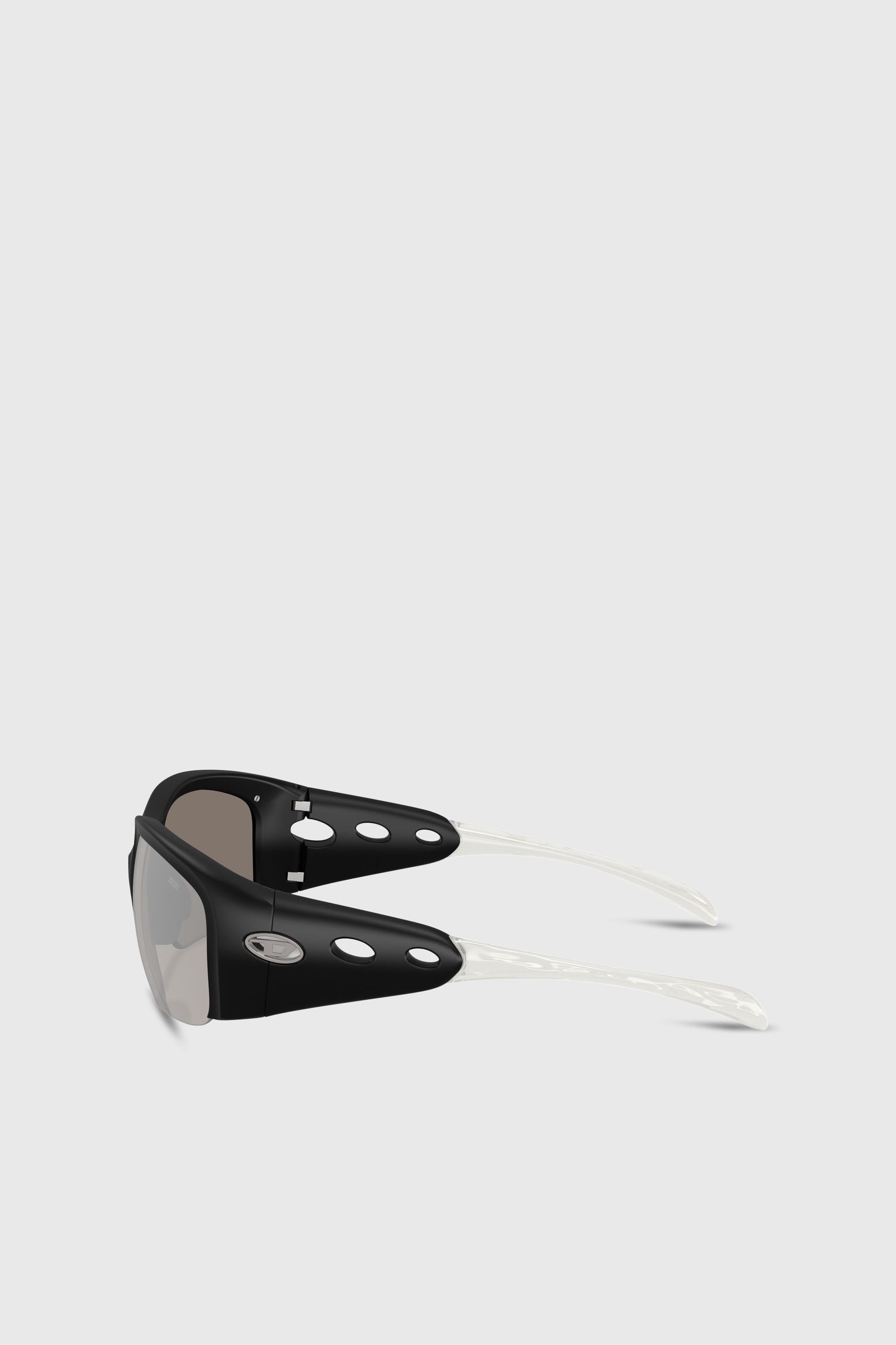 Diesel - 0DL3016U, Unisex's Wrap-around shape sunglasses in ブラック/グレー - 1
