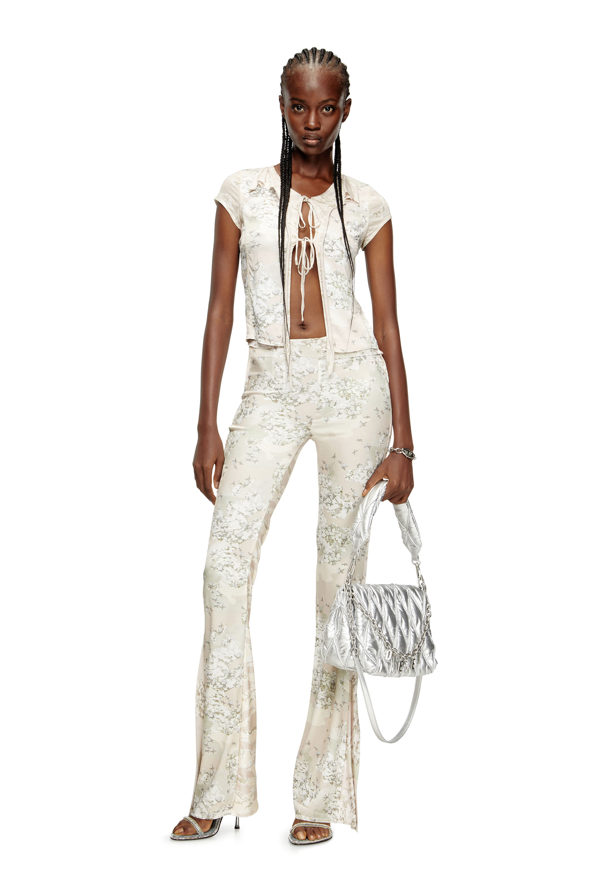 Diesel - P-AFFAL, Female's Jazz pants with mixed camo prints in ベージュ - 2