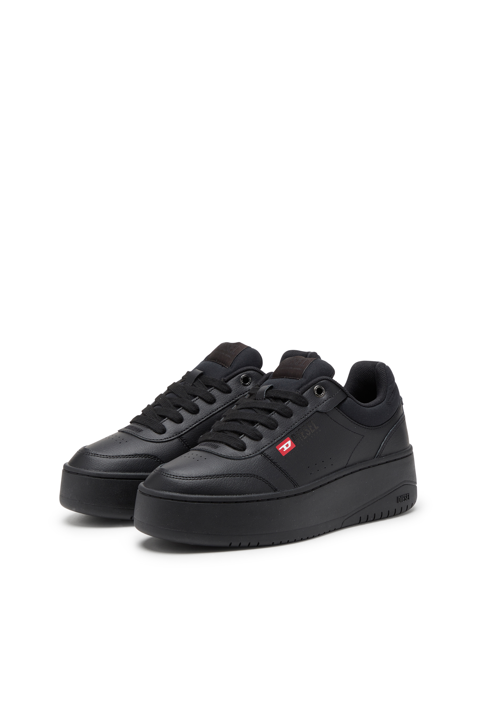 Diesel - S-ATHENE BOLD VTG W, Female's S-Athene-Retro platform sneakers in leather in ブラック - 8