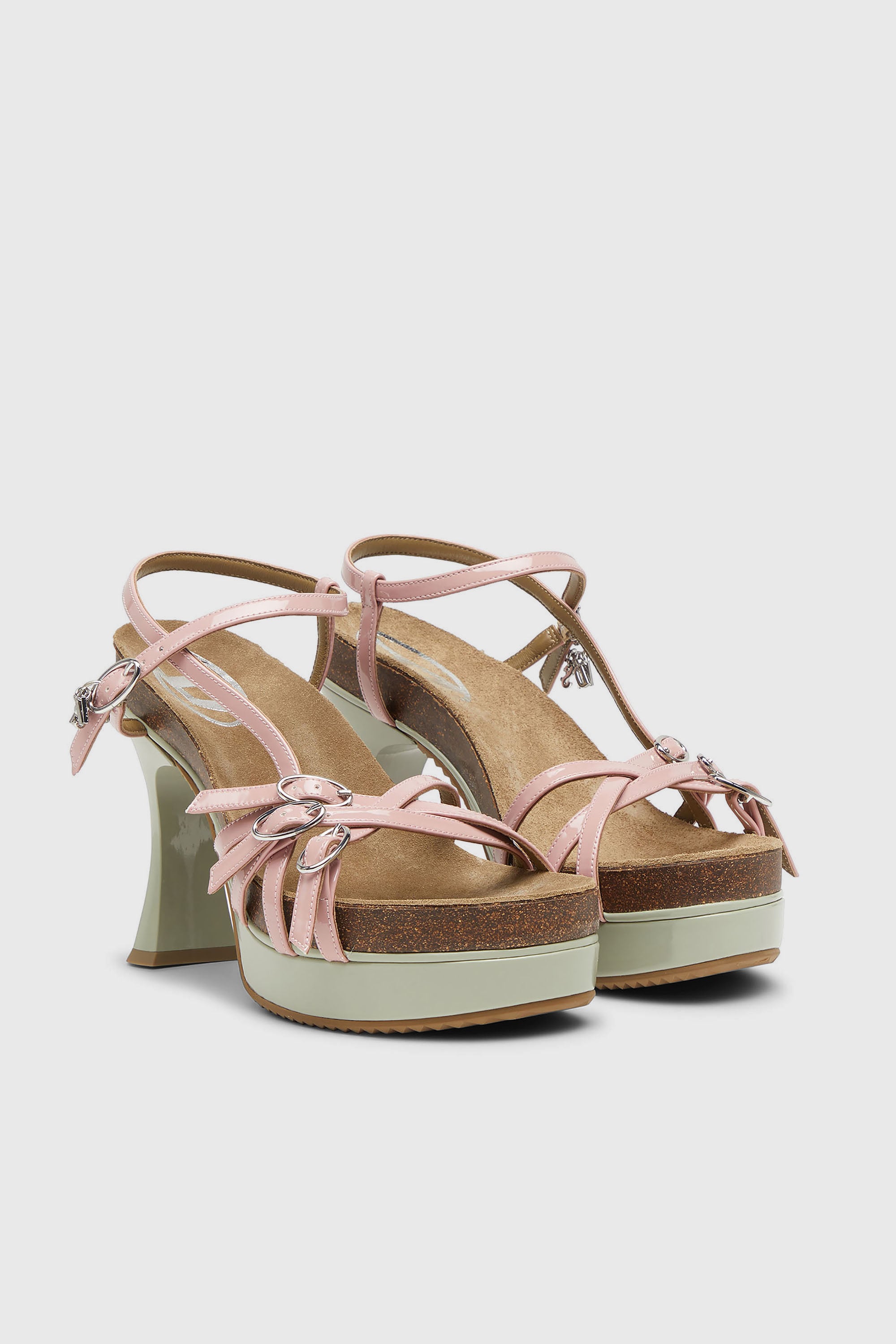 Diesel - D-WOODSTOCK 105 SANDAL, Female's サンダル in ピンク/ホワイト - 2