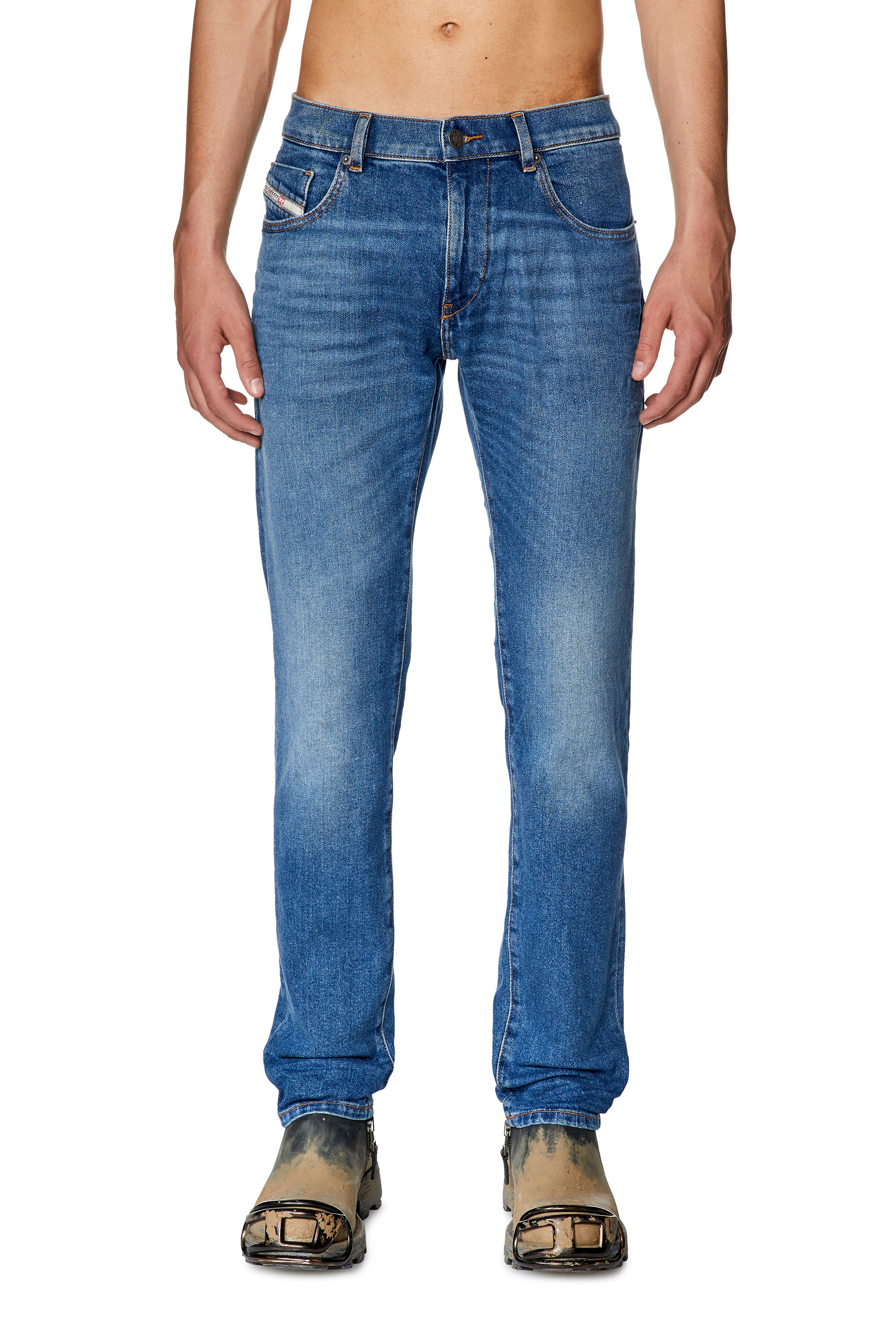Diesel - Male's Slim Jeans 2019 D-Strukt 0ENAT, ミディアムブルー - 2