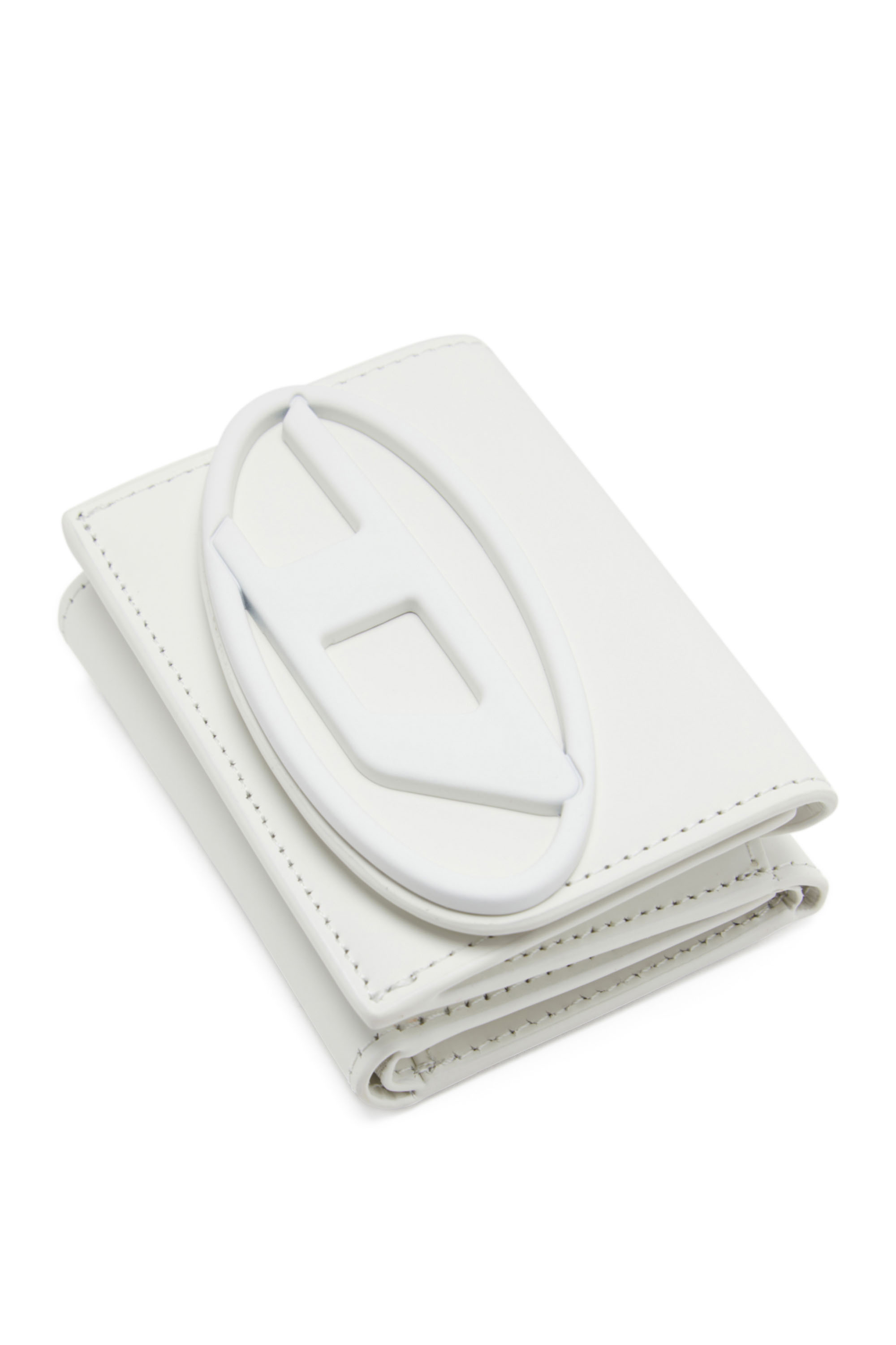 Diesel - 1DR TRI FOLD COIN XS II, Female's Tri-fold wallet in matte leather in ホワイト - 4
