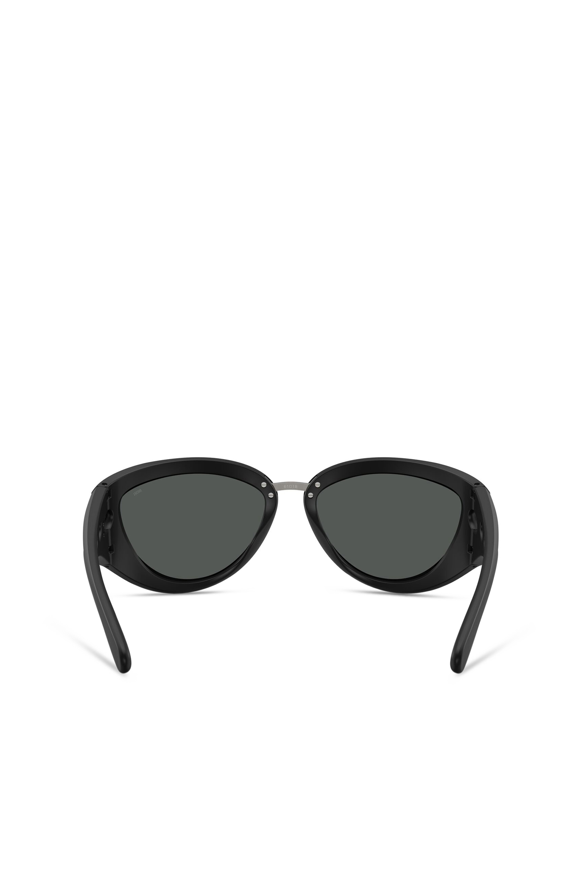 Diesel - 0DL3007U, Unisex's Cat-eye style sunglasses in ブラック - 3