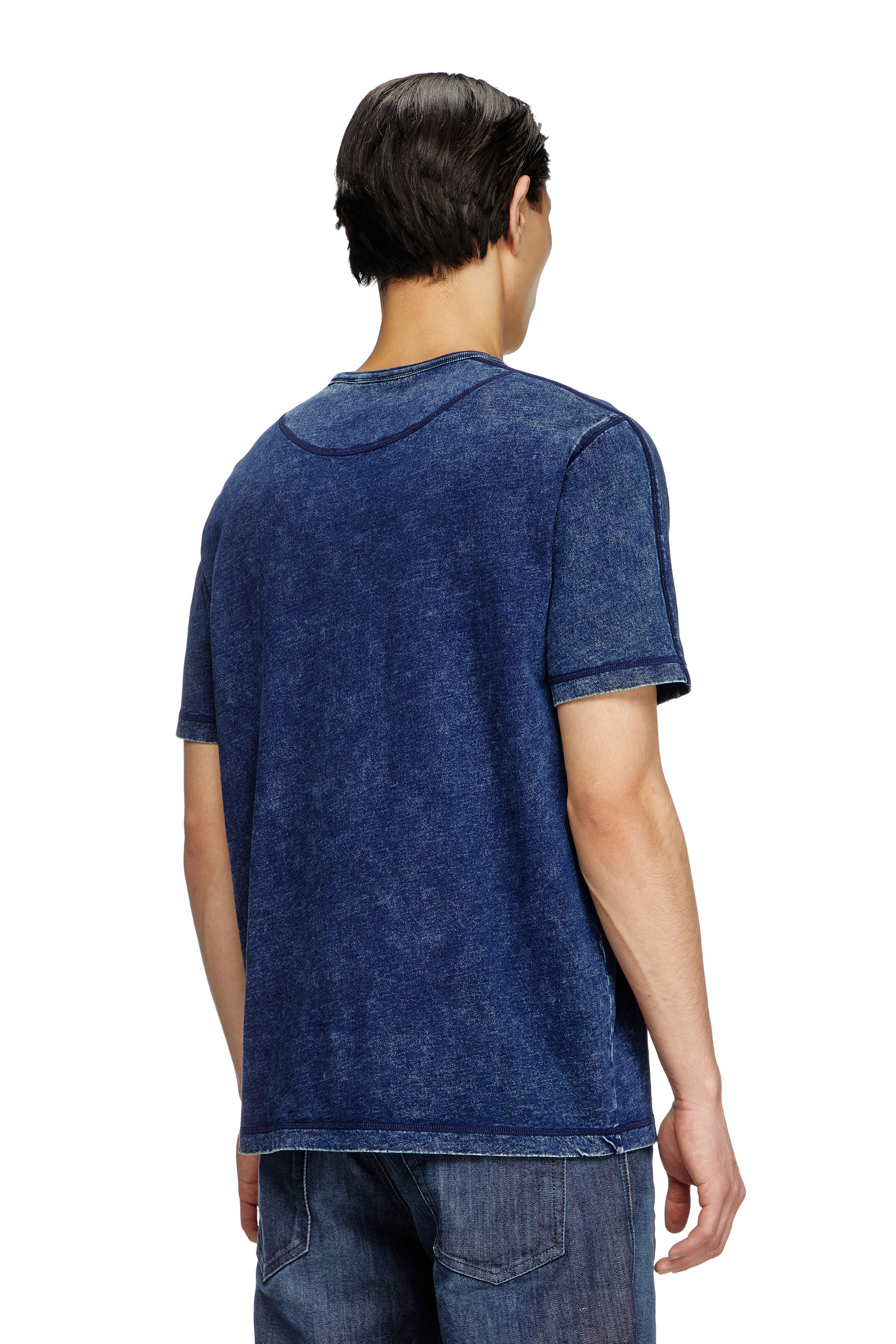 Diesel - T-ADJIND, Male's Tシャツ in ブルー - 4