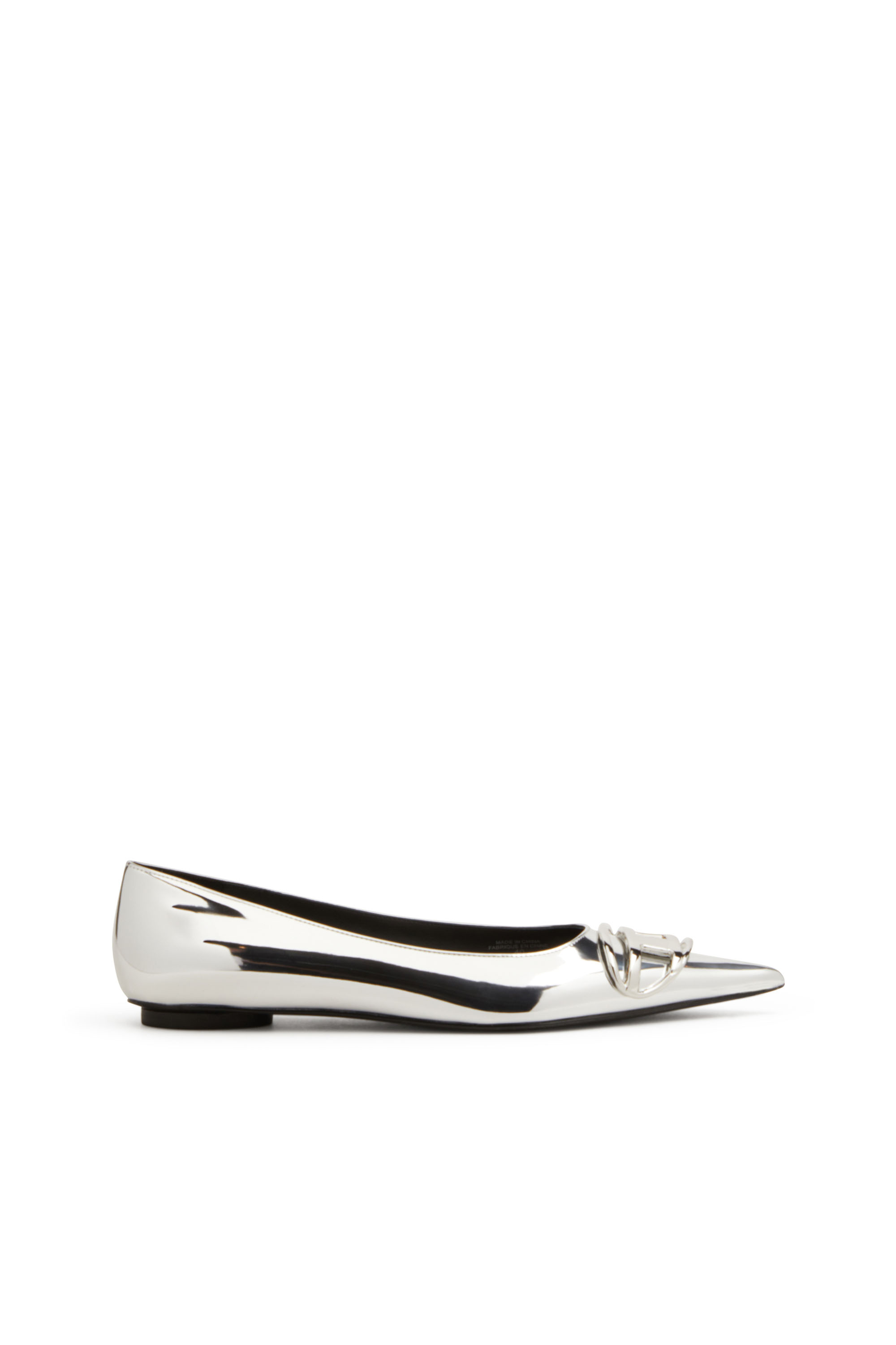 Diesel - D-VENUS BAL, Female's D-Venus-Ballerina flats with mirror finish in シルバー - 1