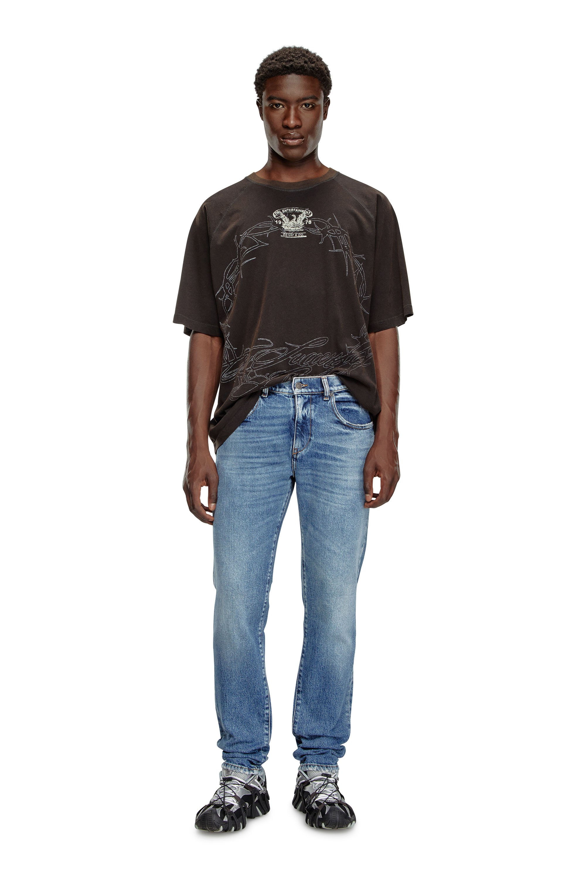 Diesel - Slim Jeans 2019 D-Strukt 09F16, ミディアムブルー - Image 4
