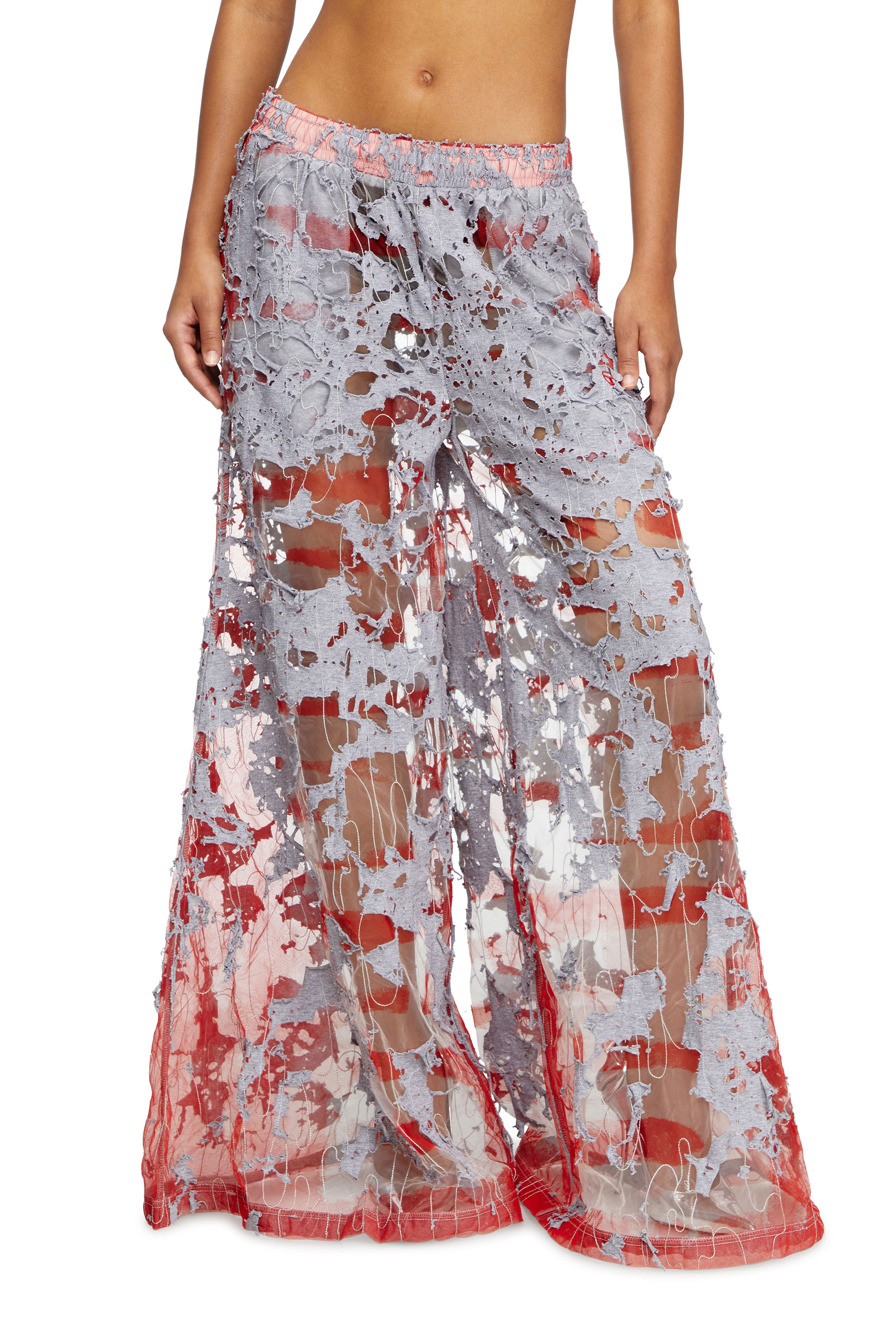 Diesel - P-DAM-DEVOR-DD, Unisex's スウェットパンツ in グレー/レッド - 6