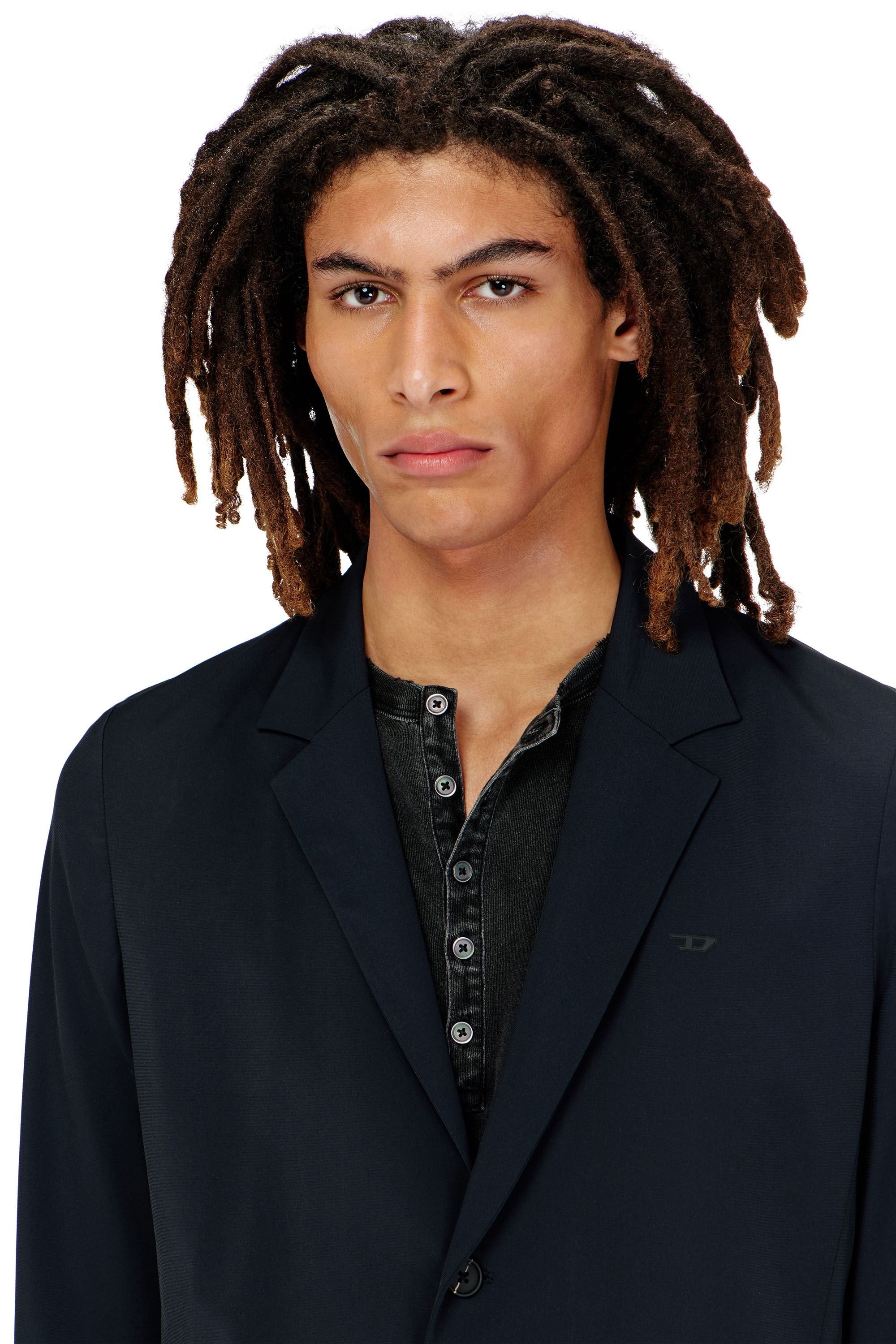 Diesel - J-ACTIVE, Male's Blazer in stretch nylon in ブラック - 4