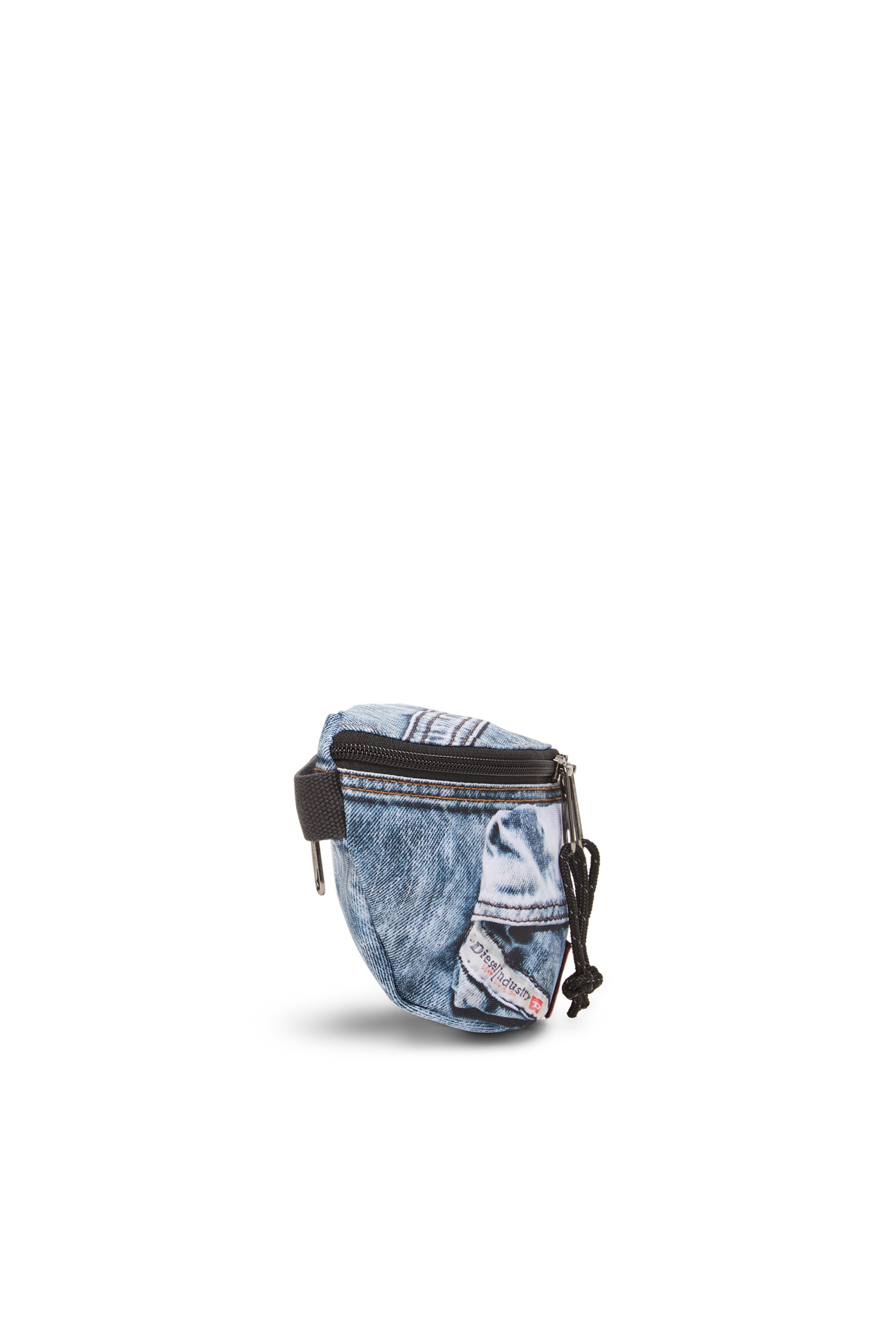 Diesel - DIESEL SPRINGER, Unisex's Belt bag in trompe l'oeil denim in ブルー - 2