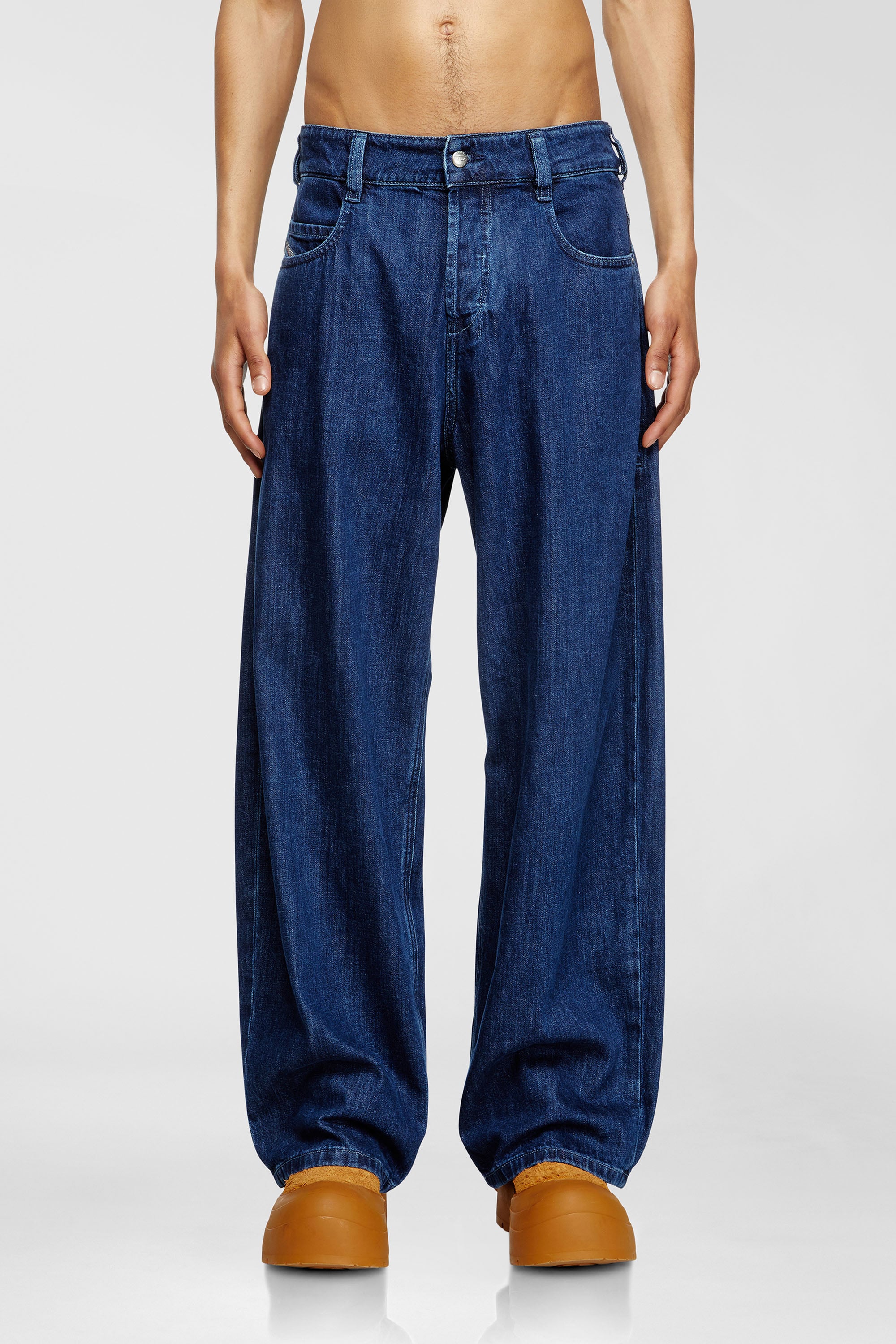 Diesel - Unisex's Relaxed Jeans 1997 D-Enim-M 0DBDX, ダークブルー - 1