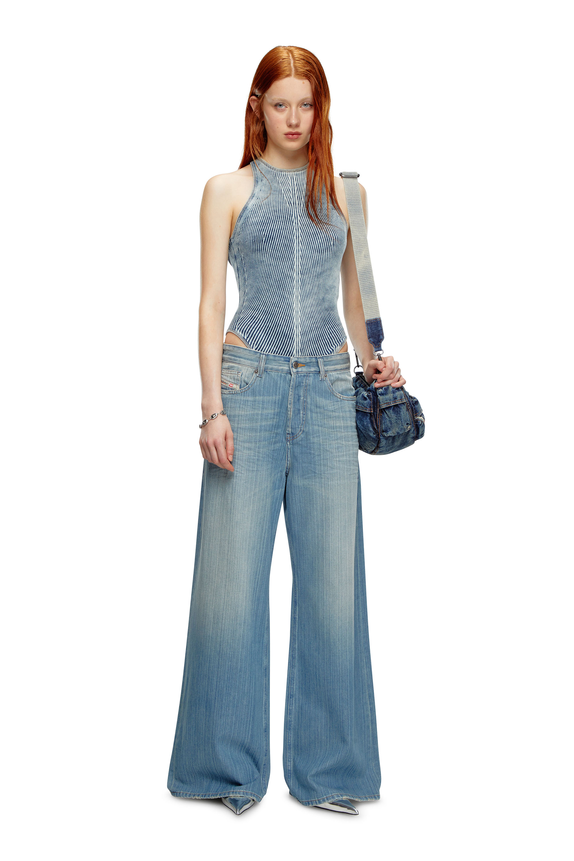 Diesel - Female's Relaxed Jeans 1996 D-Sire 09J87, ミディアムブルー - 2
