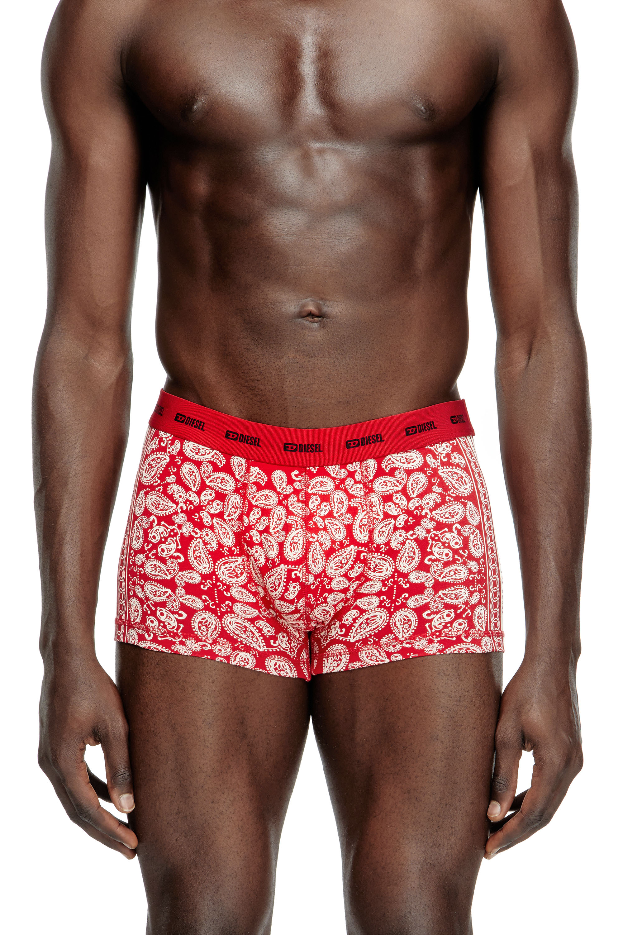 Diesel - DAMIEN-GFT-UTLT, Male's ボクサーパンツ in レッド/ホワイト - 3