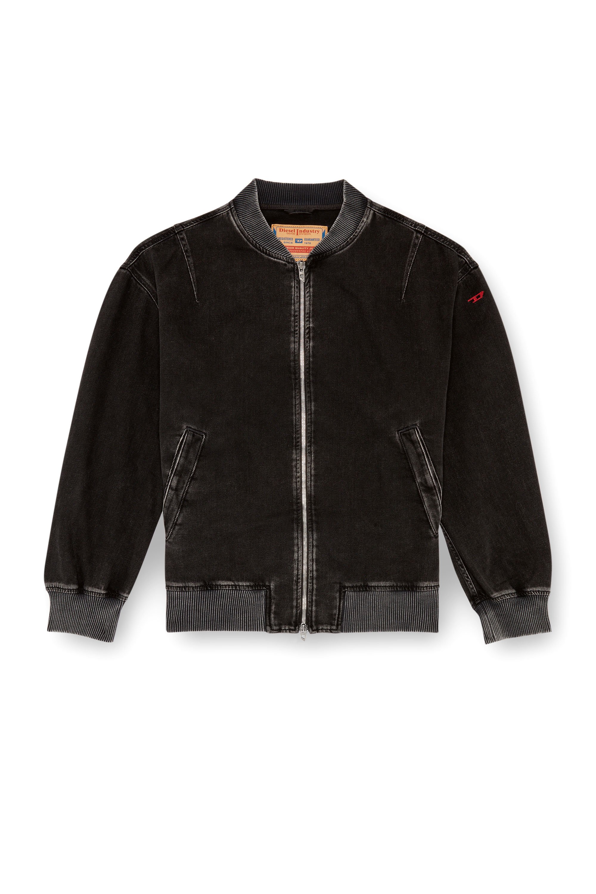 Diesel - D-VINZ, Male's Bomber jacket in clean-wash denim in ブラック - 3