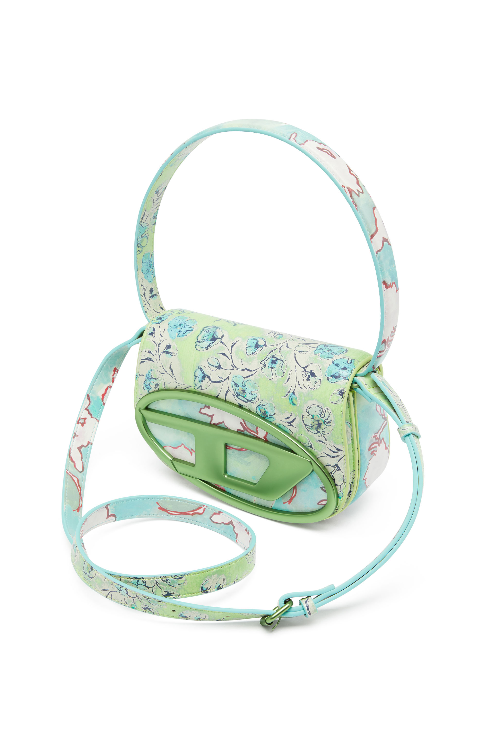Diesel - 1DR, Female's 1DR-Iconic shoulder bag with floral print in グリーン - 5