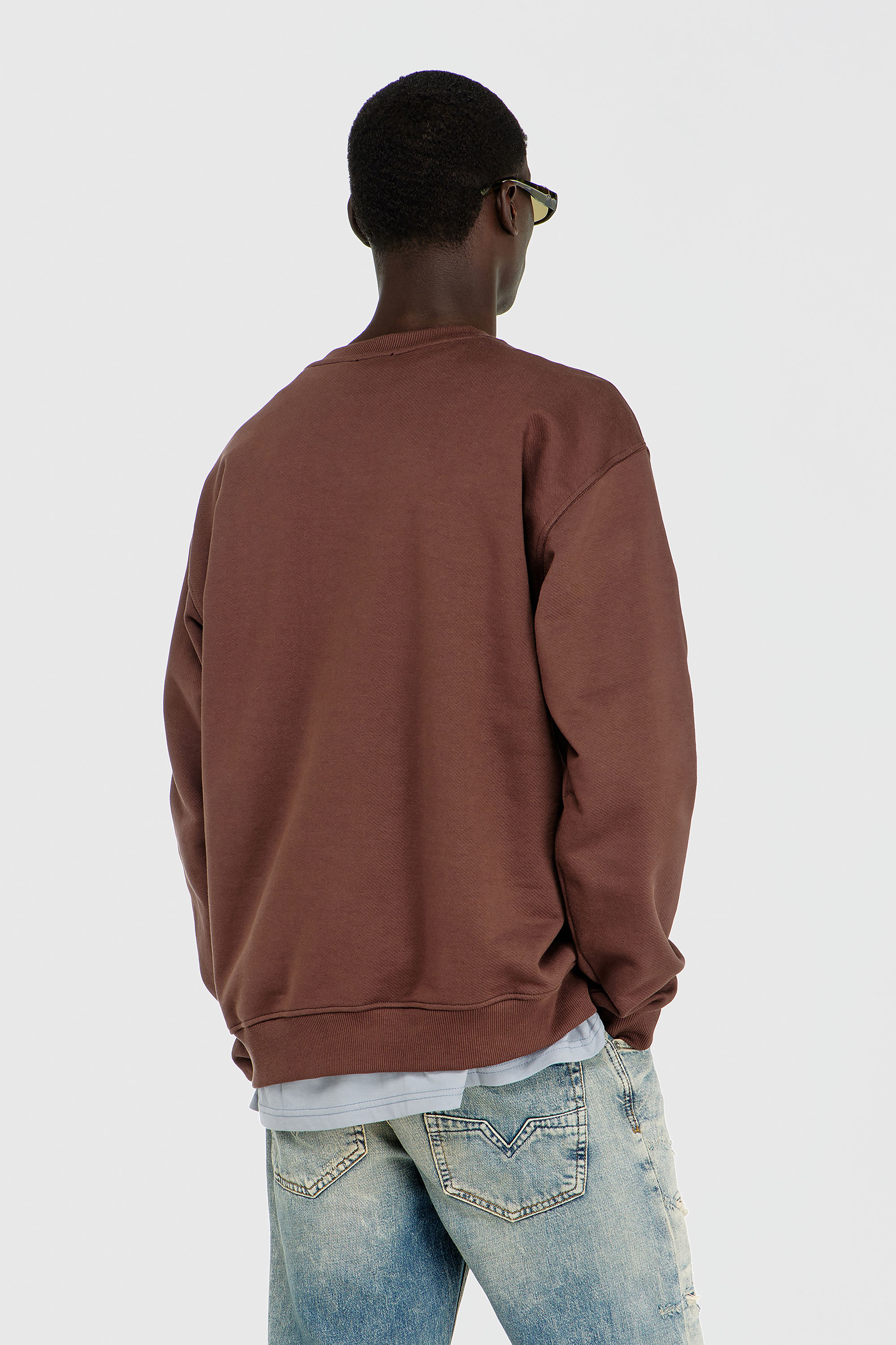 Diesel - S-NORM-AA2, Male's プルオーバースウェット in ブラウン - 4
