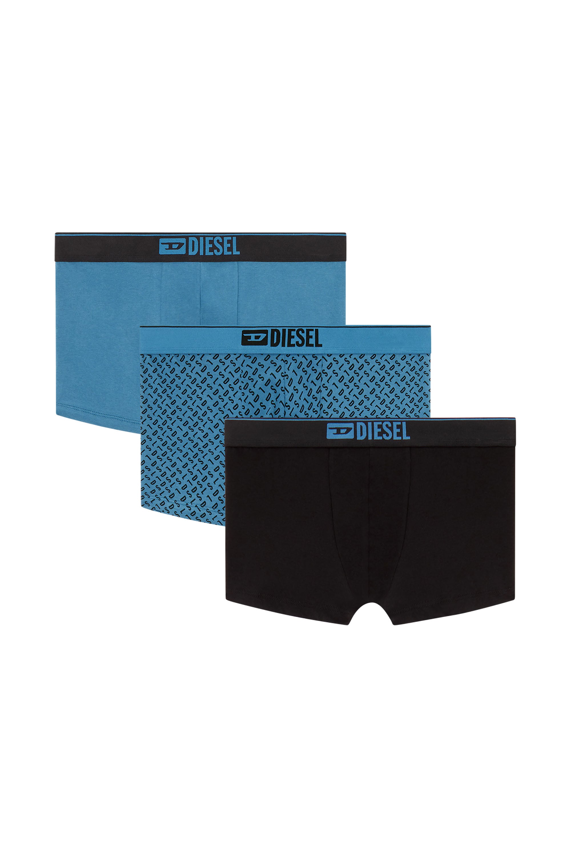 Diesel - DAMIEN-D-BOX-3PACK, Male's ボクサーパンツ 3枚パック in ブルー - 4
