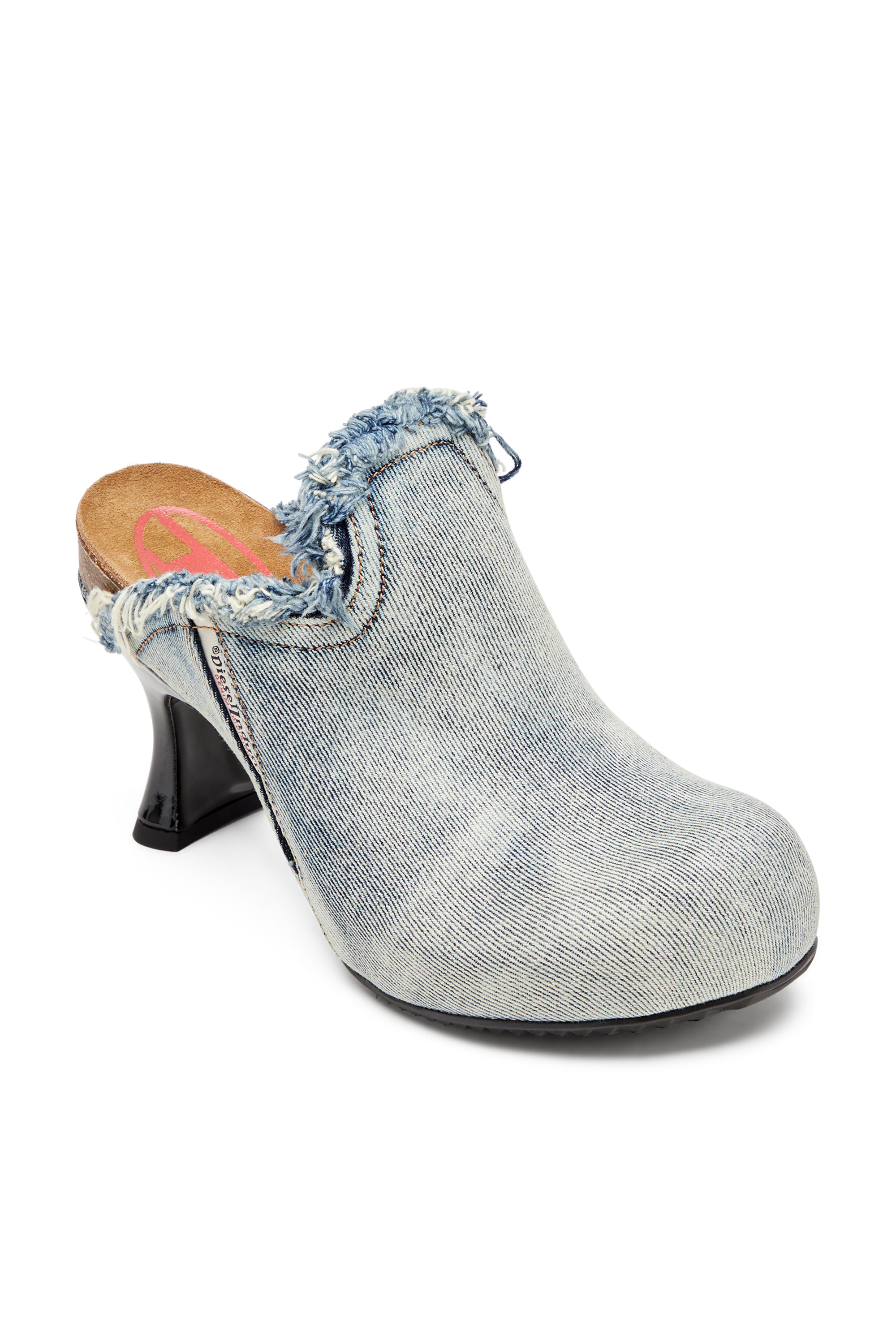 Diesel - D-WOODSTOCK ML W, Female's D-Woodstock-Frayed denim mules in ライトブルー - 6