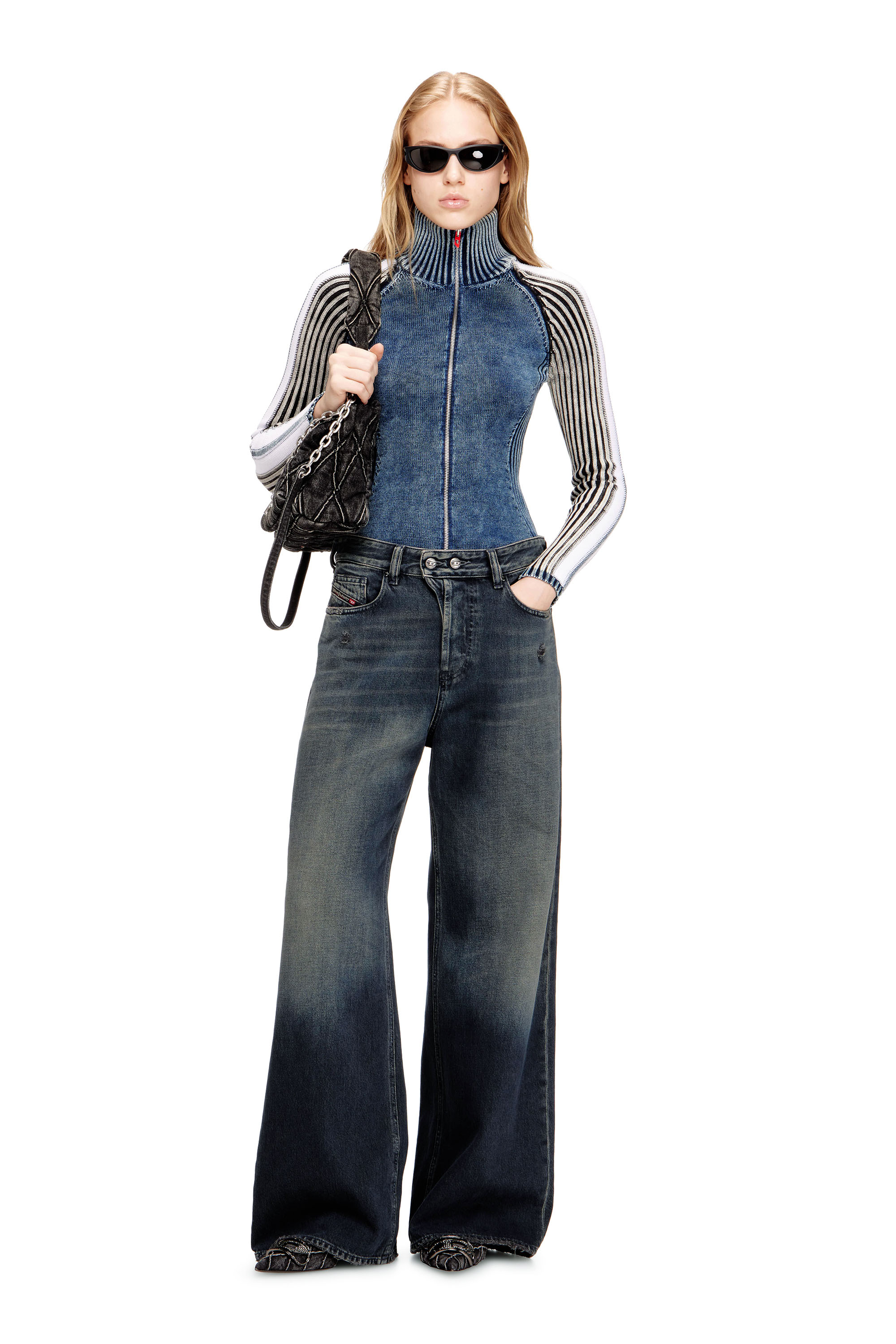 Diesel - Female's Relaxed Jeans 1996 D-Sire 09N67, ダークブルー - 1