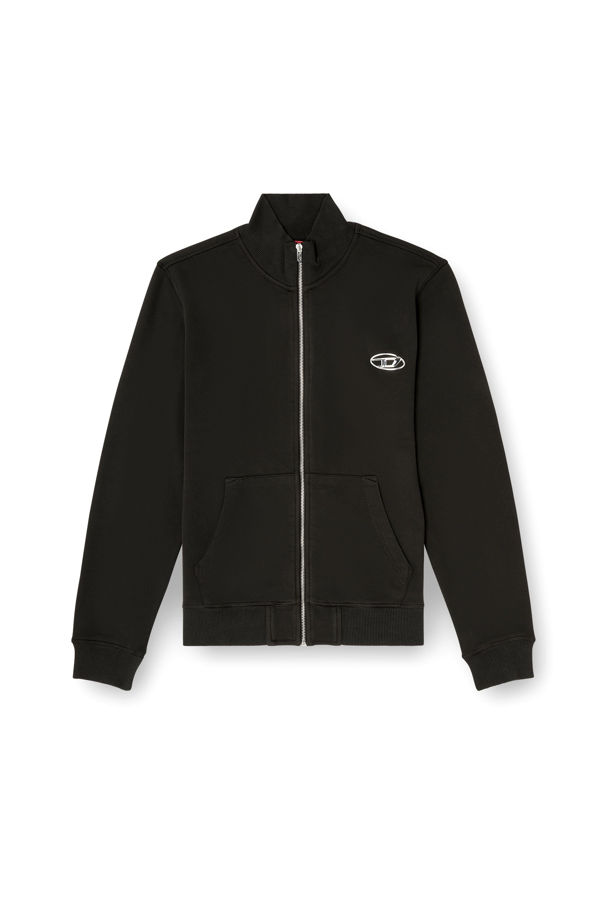 Diesel - S-GINN-ZIP-IOD, Male's ジップアップスウェット in ブラック - 3