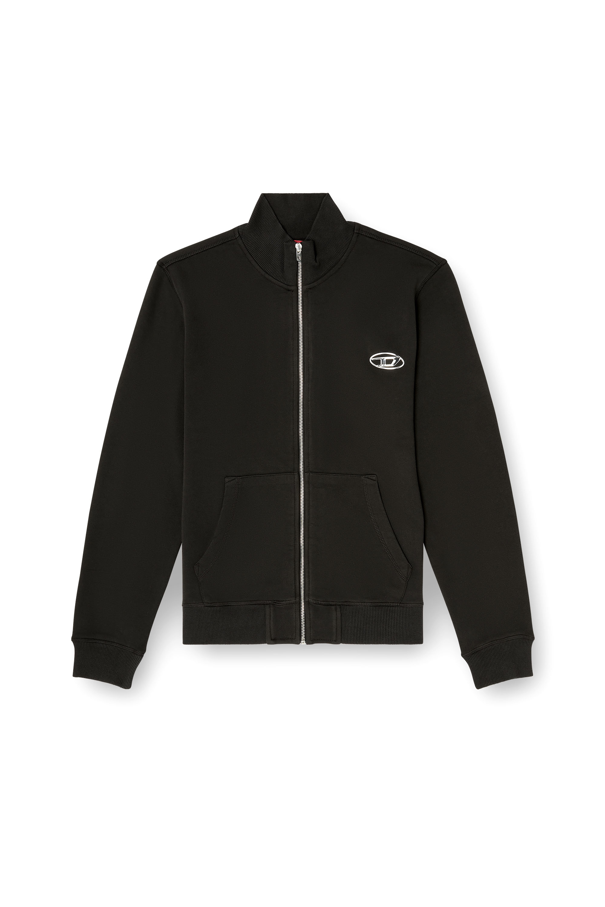 Diesel - S-GINN-ZIP-IOD, Male's ジップアップスウェット in ブラック - 2