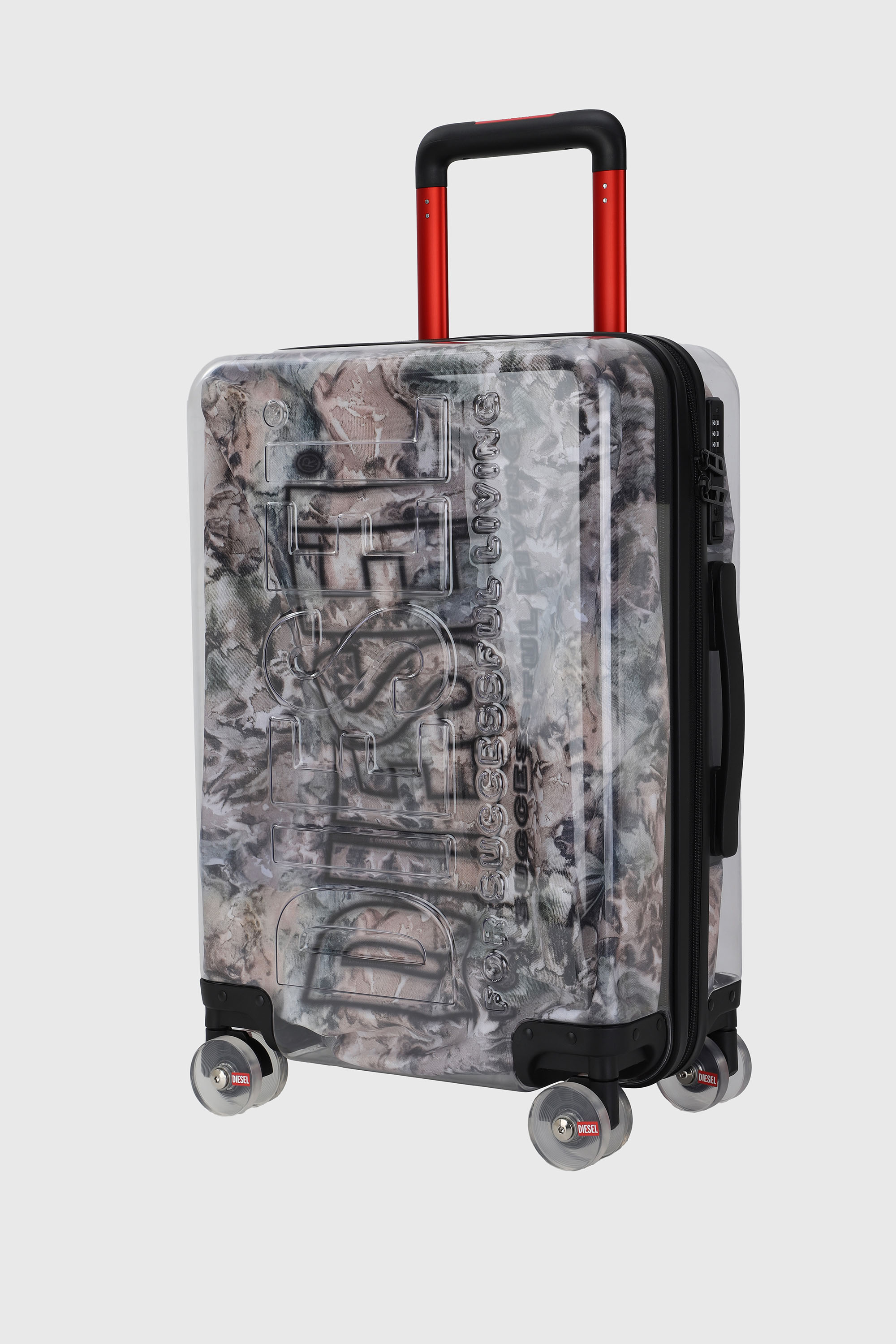 LU0036 HARD LUGGAGE - DSL009, グレー/ピンク